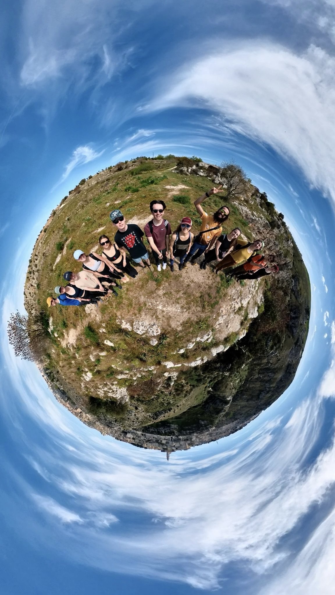 Our group on an archaeological hike in Matera, Southern Italy!