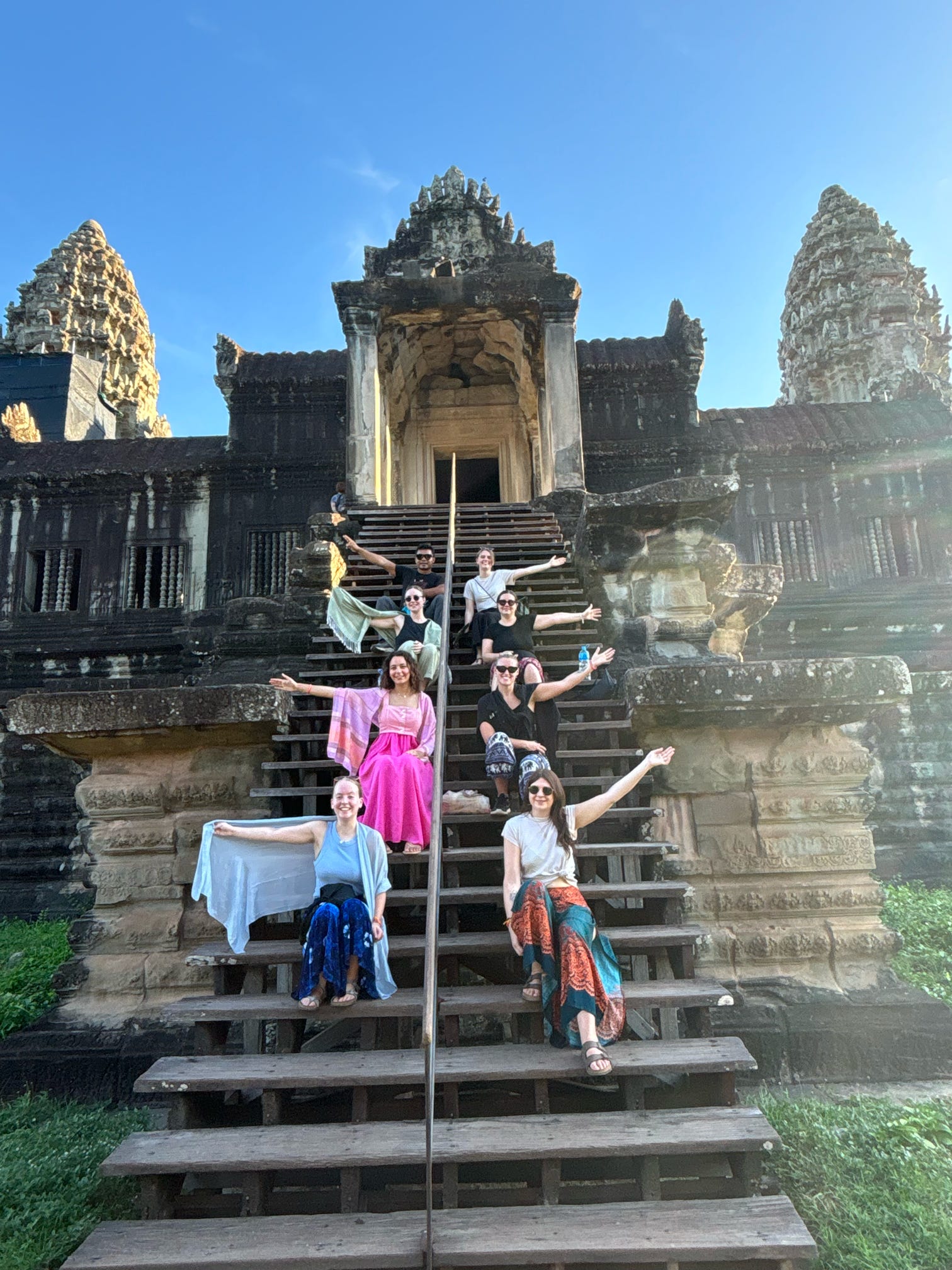 Girl on tour Angkor Wat