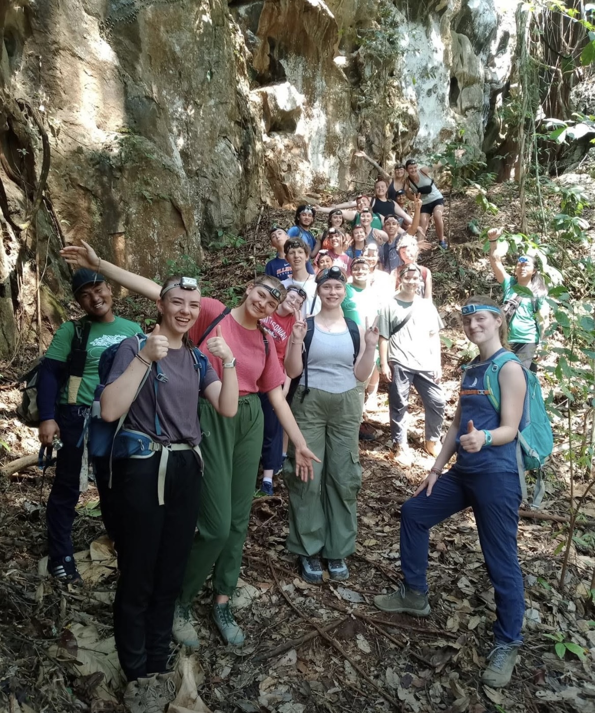 caving