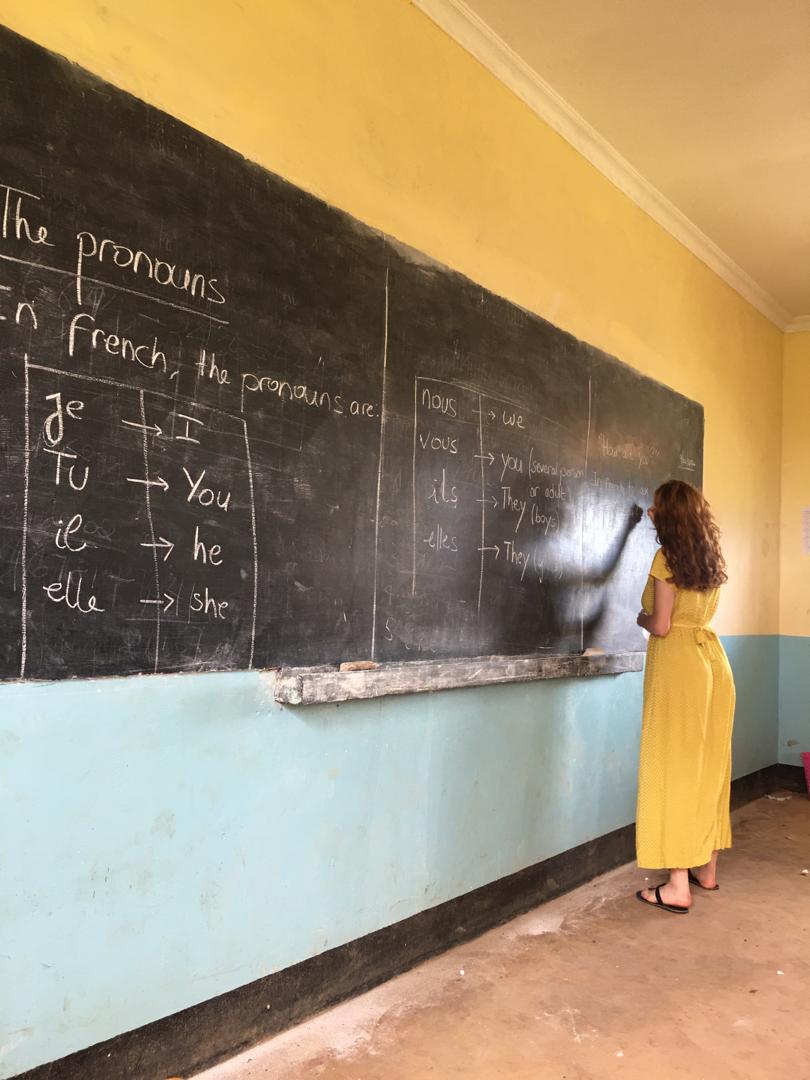Teaching french at the school !