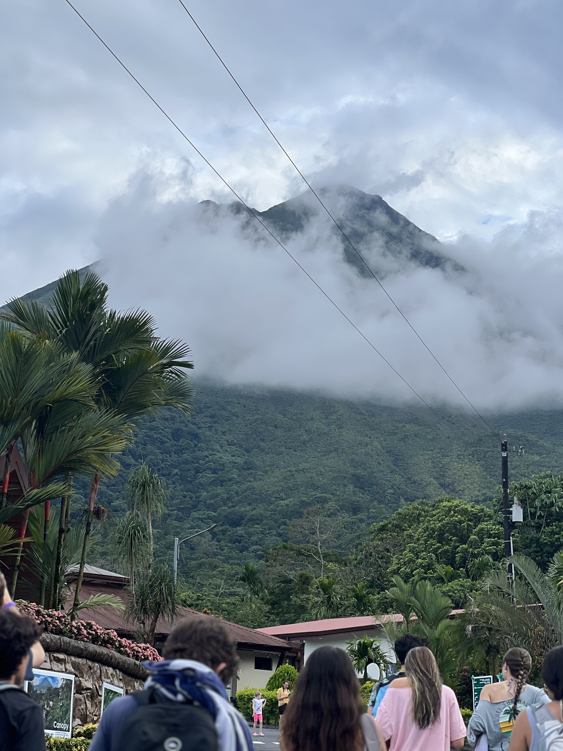 This is a view of the volcano on the way to the hot springs which was so so cool.