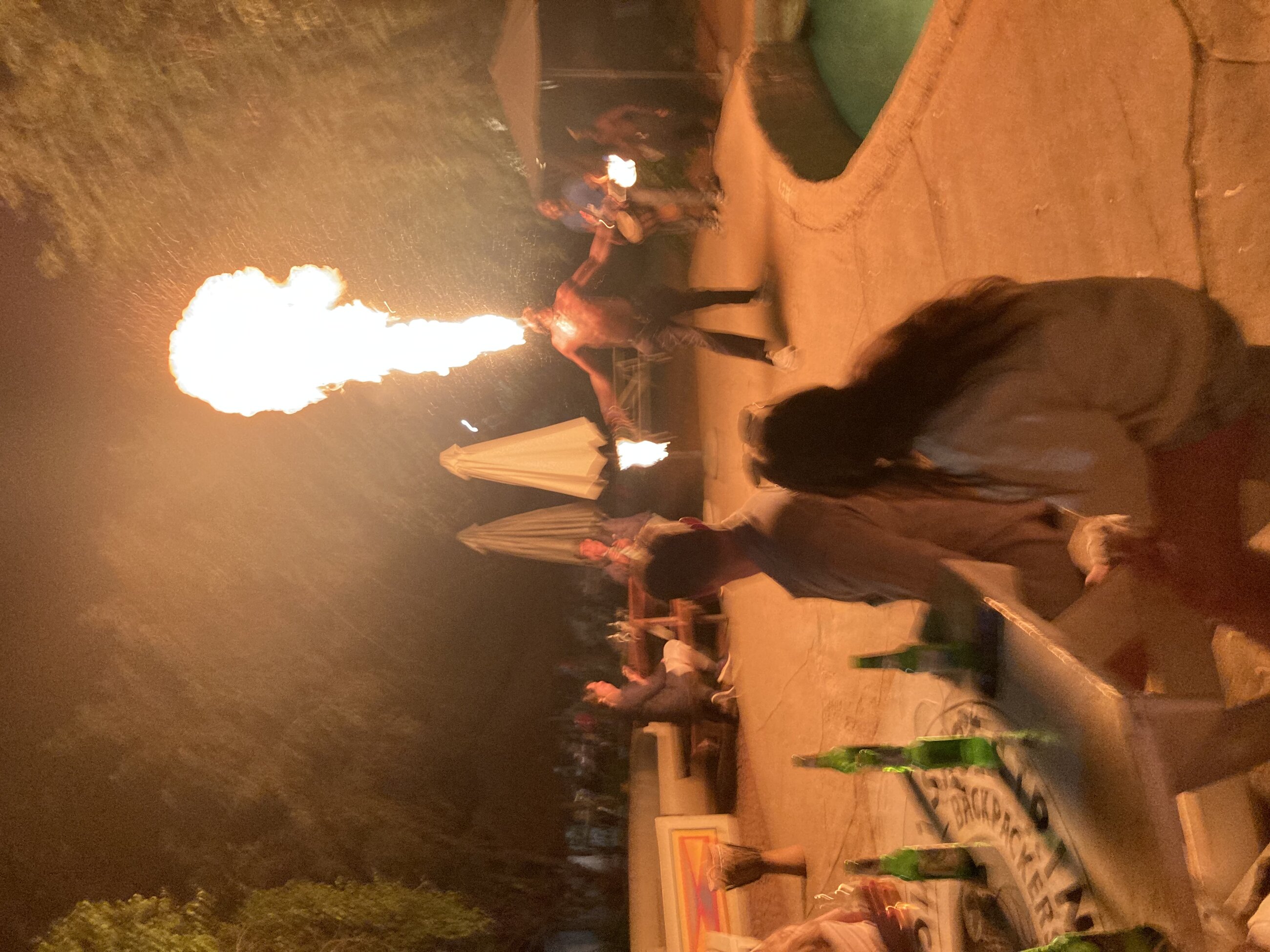 Night life in Victoria Falls - he must have eaten some spicy food!!!