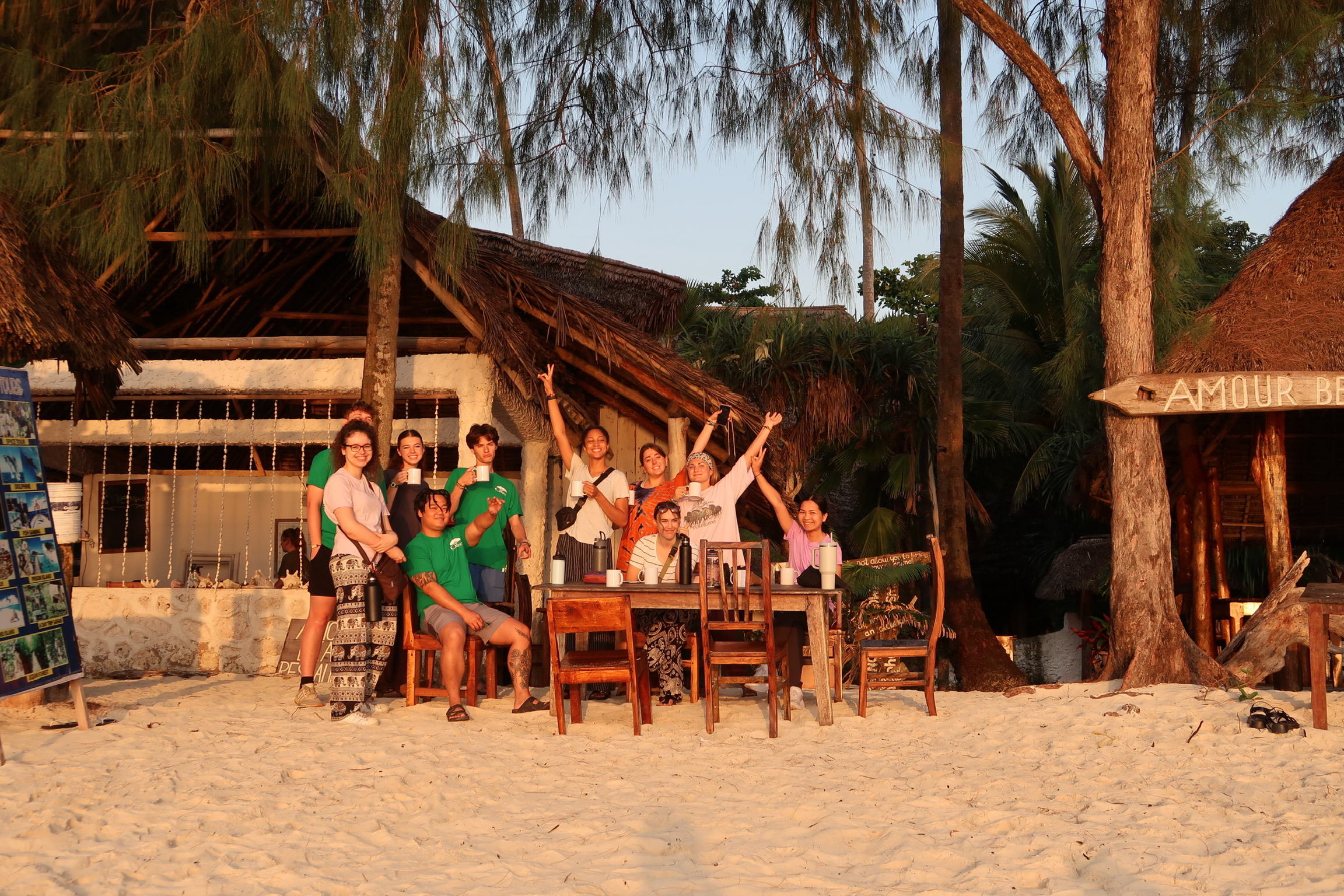 Group photo on the beach