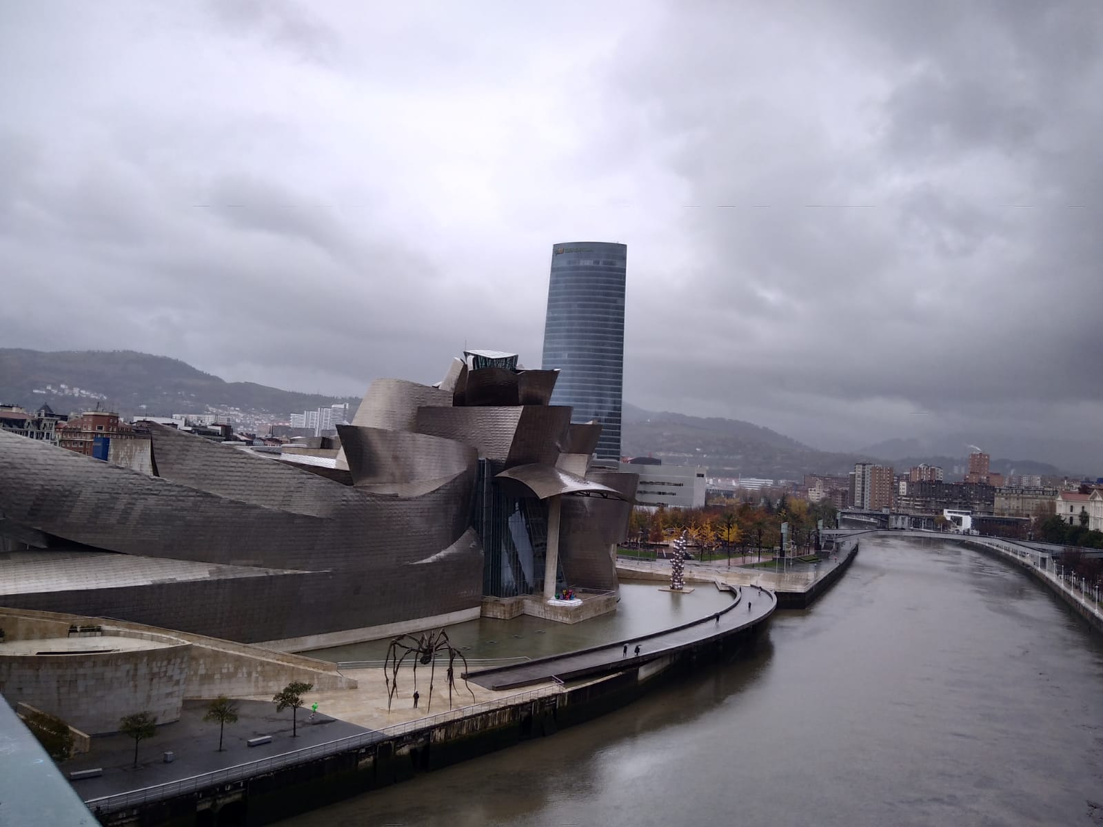View of the Guggenheim museum from my daily walk to Deusto University from my homestay