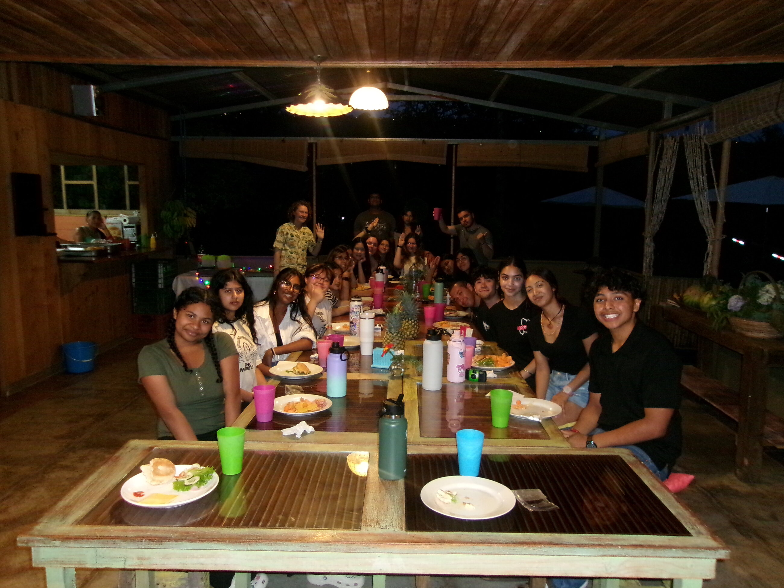 Our last dinner at the base house