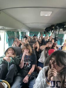 All of us having fun in the bus.