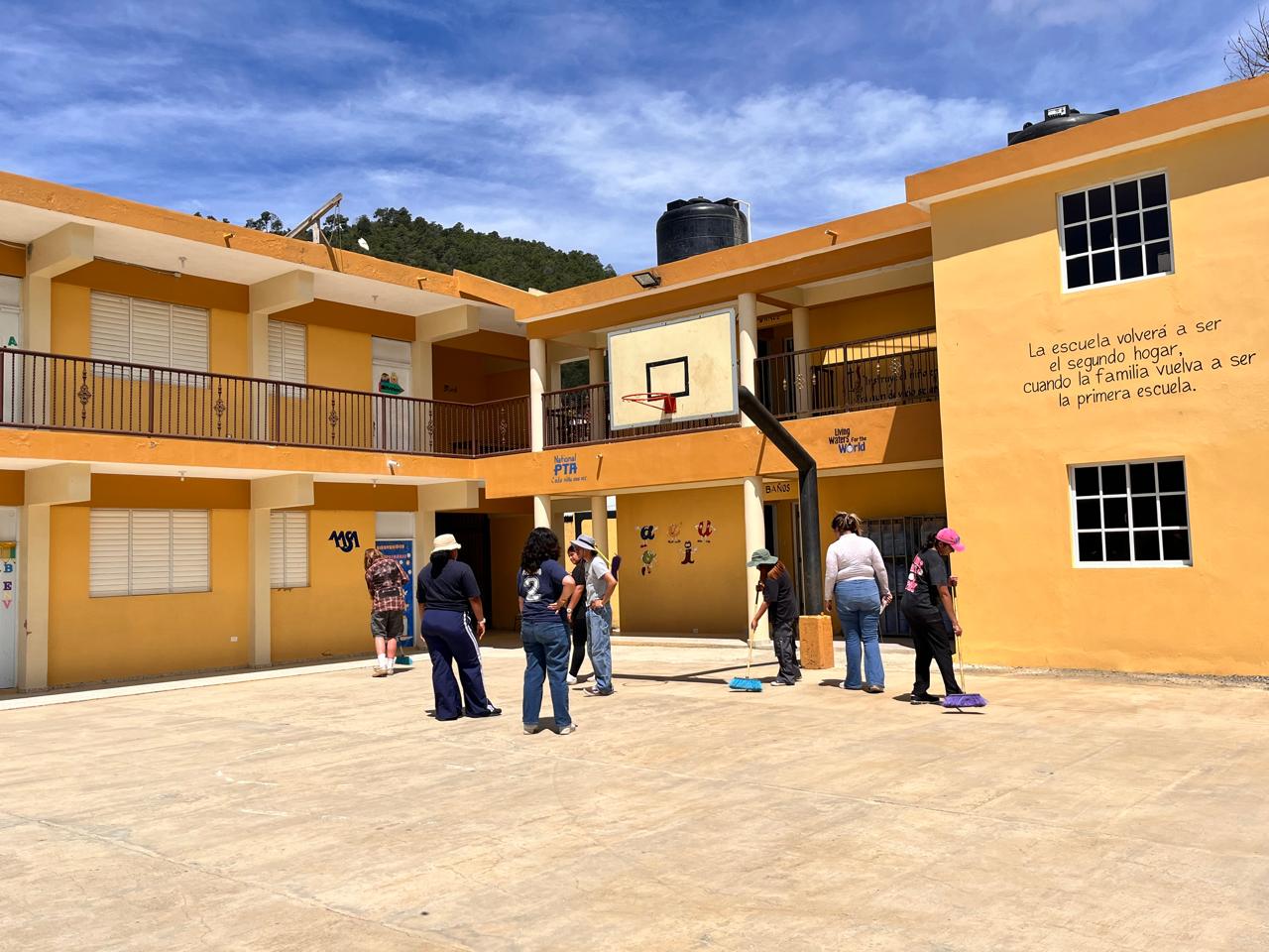 Basketball court before renovation