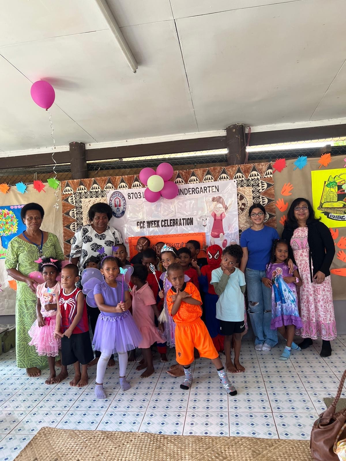at the kindergarten