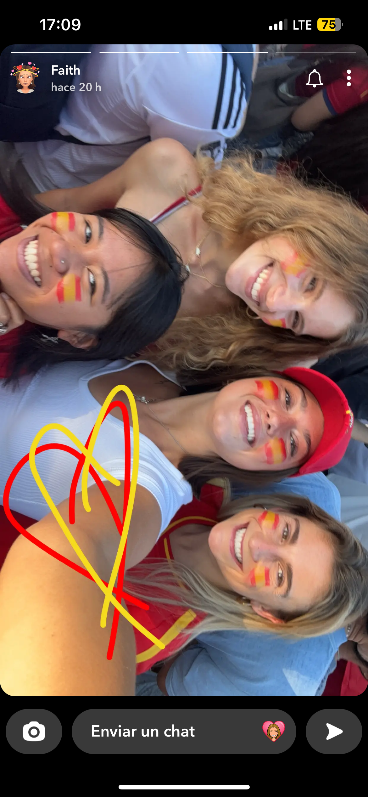 Me and fellow interns at the Euro final in Madrid