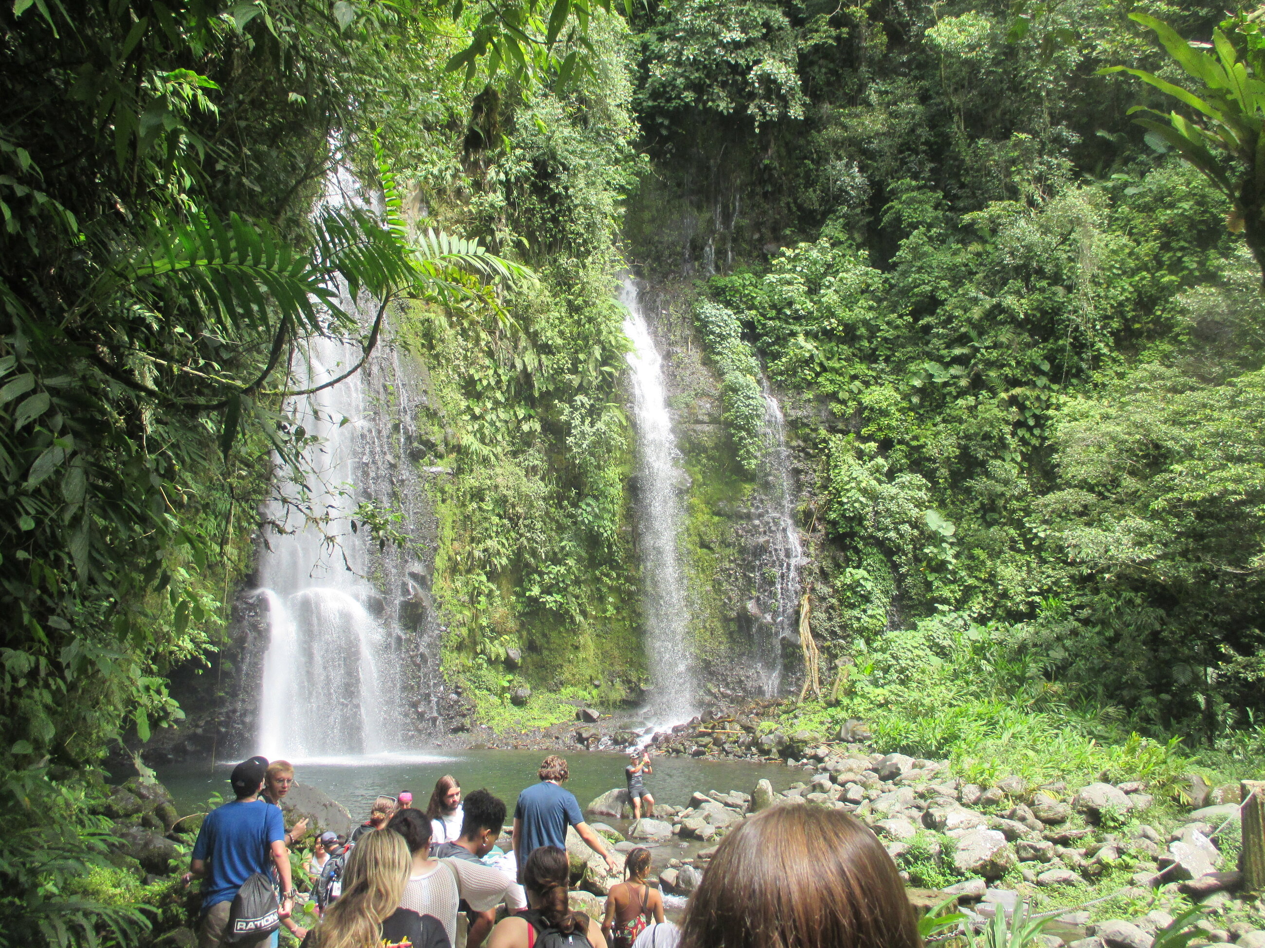 An incredible waterfall we visited and swam in after a short hike down