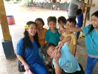 with the kids
