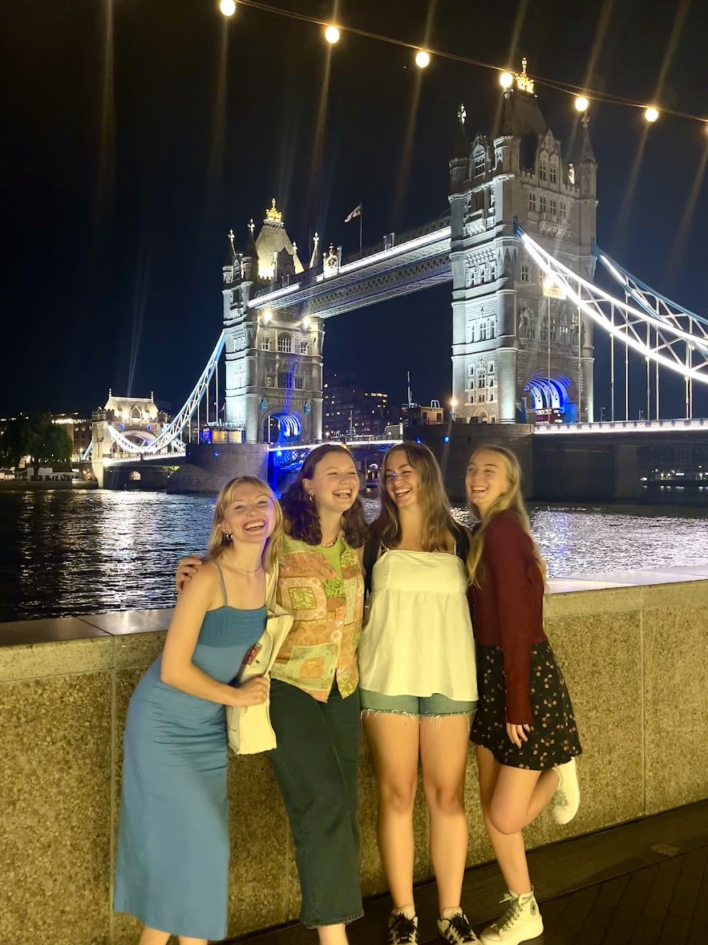 Students of Roehampton at Tower Bridge