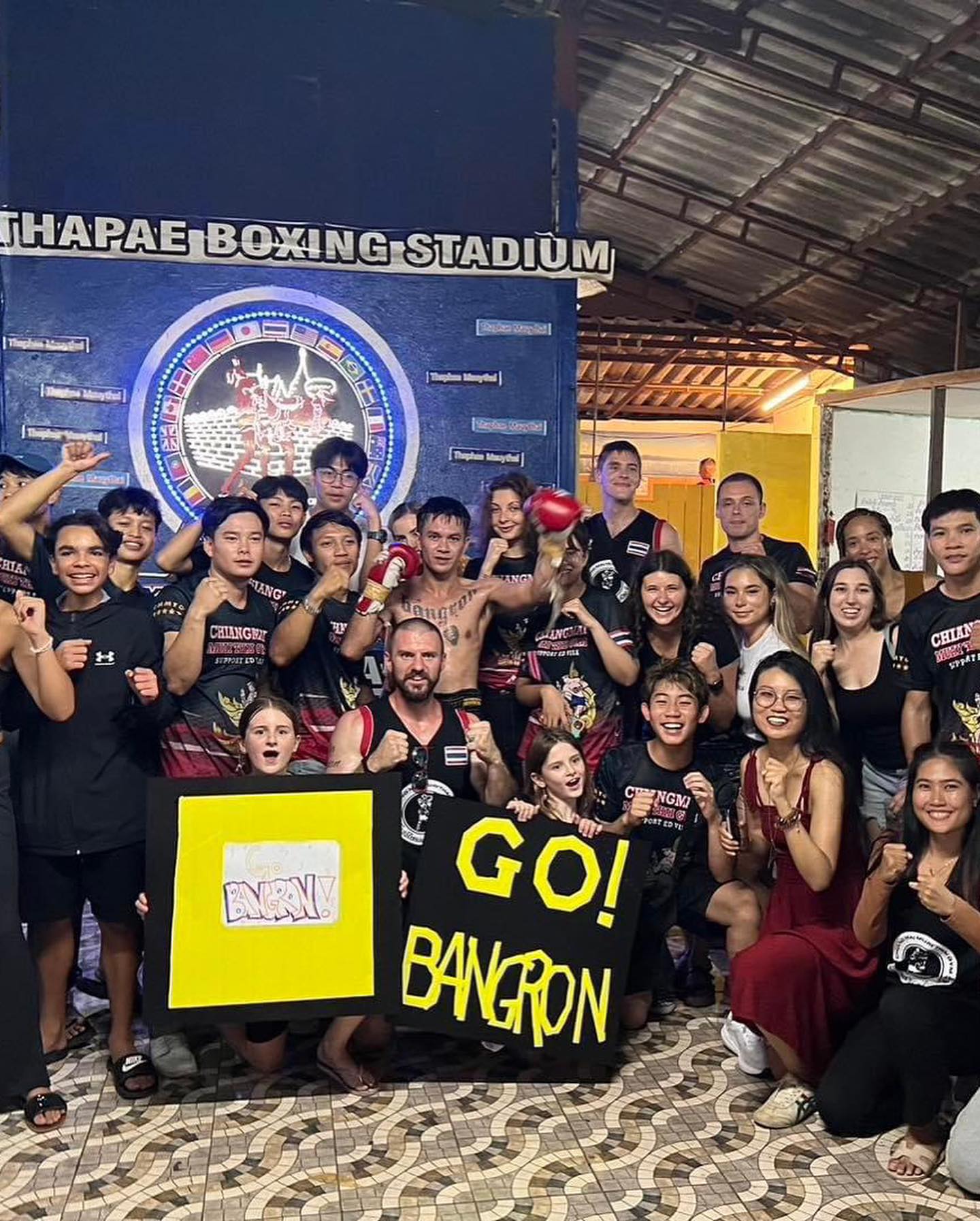 Cheering on a fighter from the Muay Thai gym I trained at during my time there.