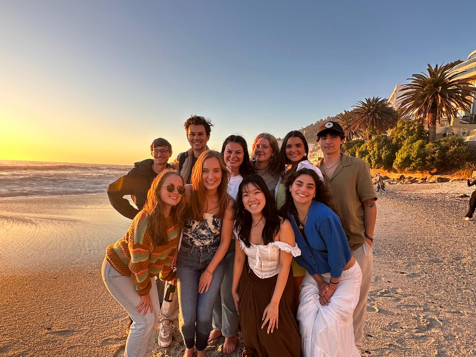 An amazing Cape Town sunset with my friends in the VAC program