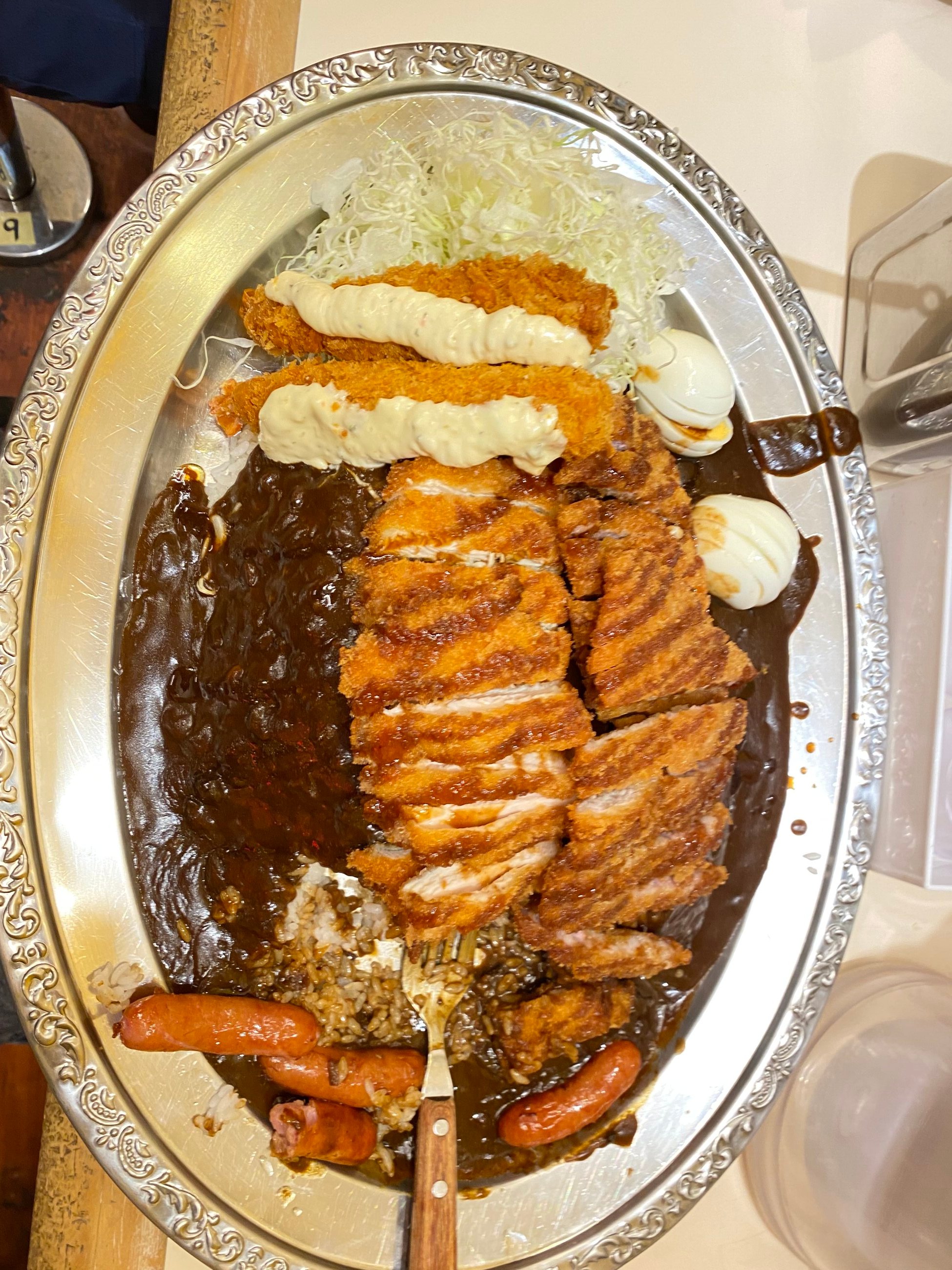 One of the eating challenges at a restaurant.