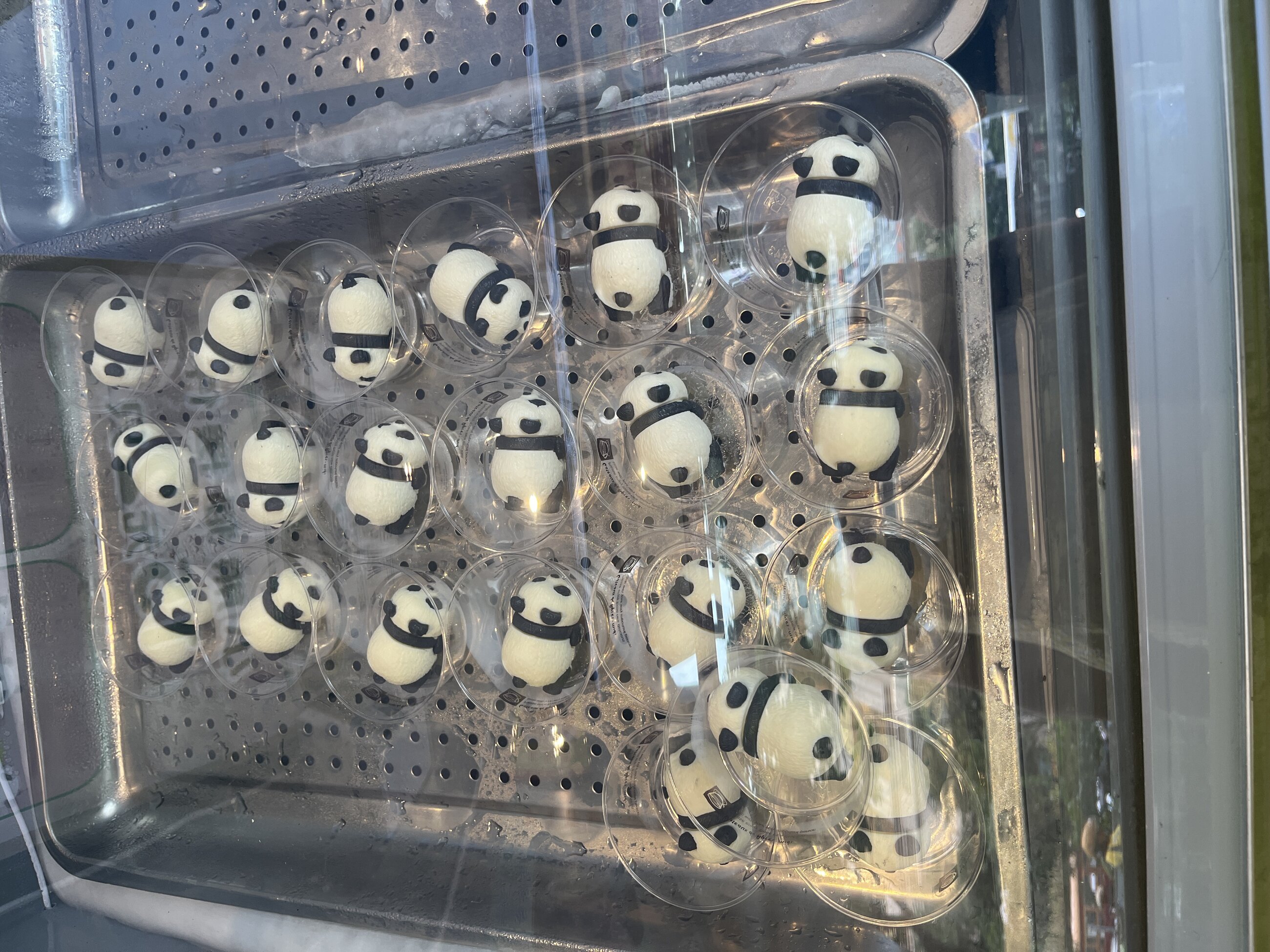 Pandas everywhere - even little ice cream Pandas.