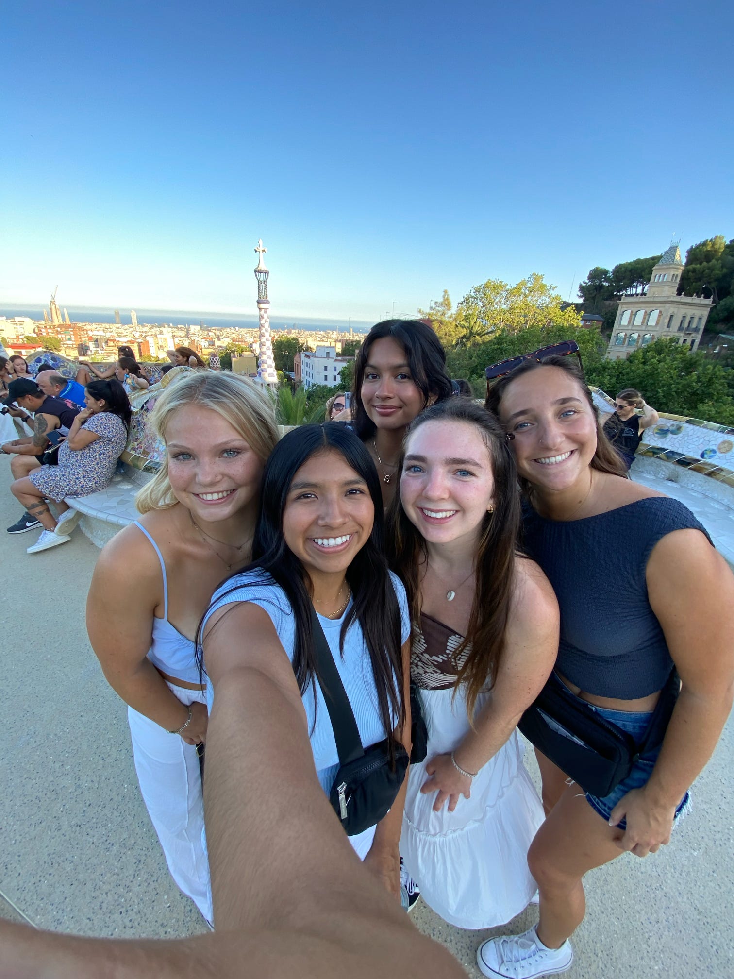 My roommates and I visiting Park Guell in Barcelona, Spain!