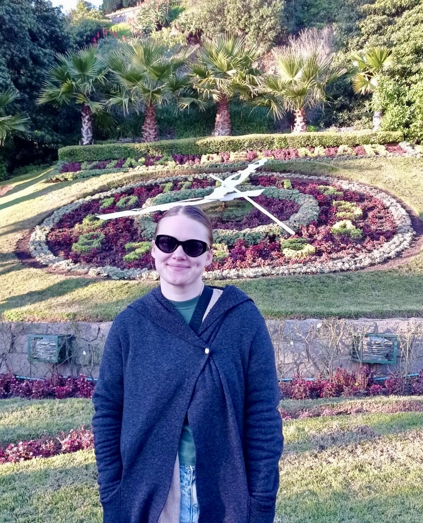 In front of the famous flower clock of Vina del Mar