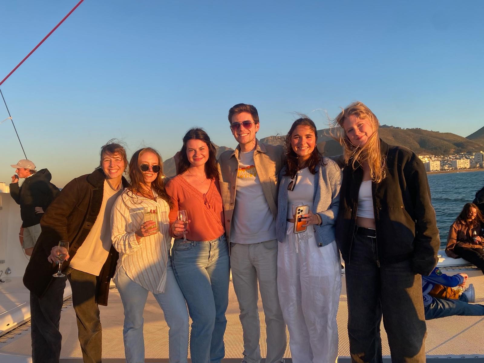 With my friends during a VACorps sailing excursion to Table Bay Harbour!