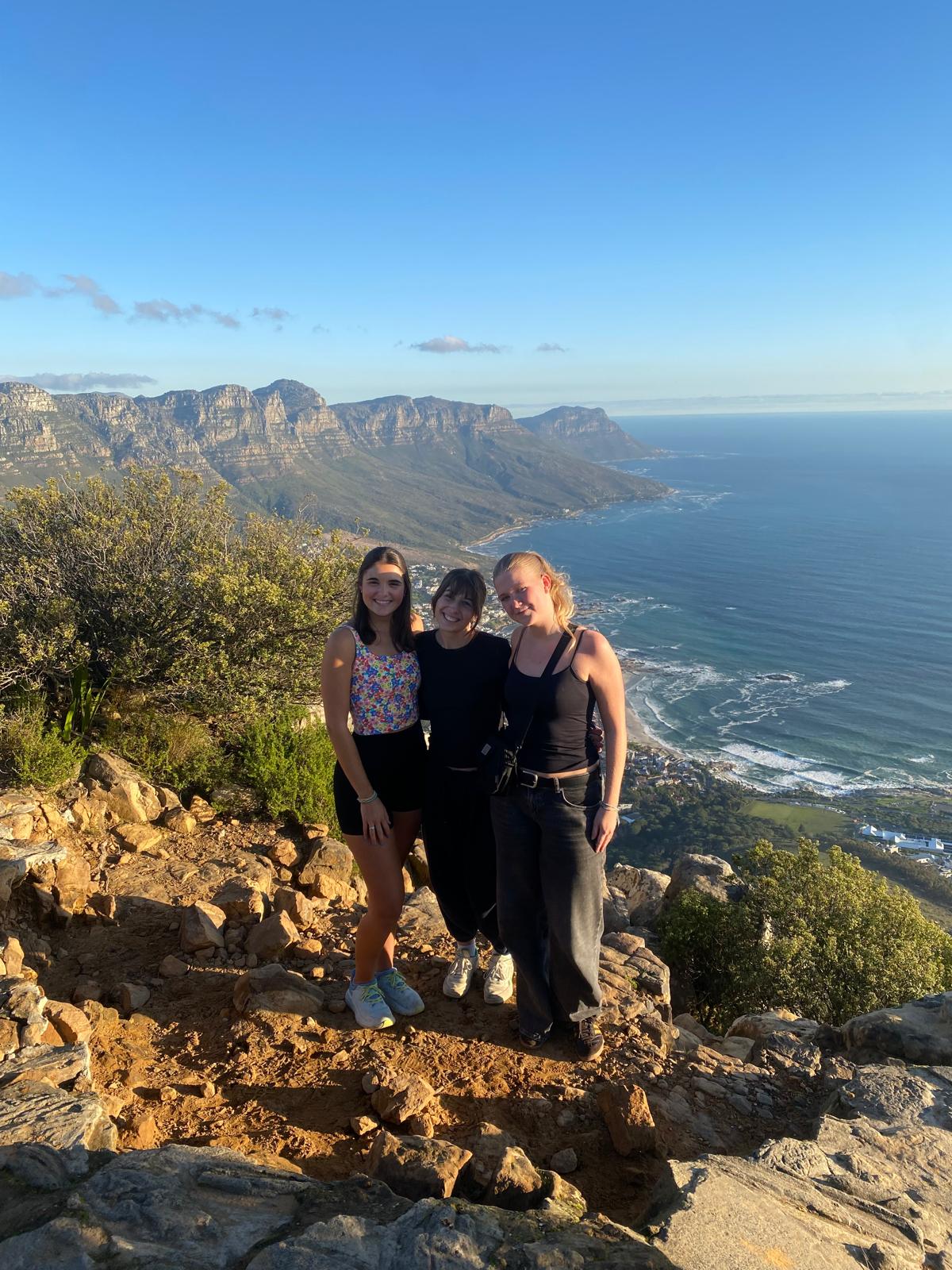 Enjoying a hike with friends on Lion's Head