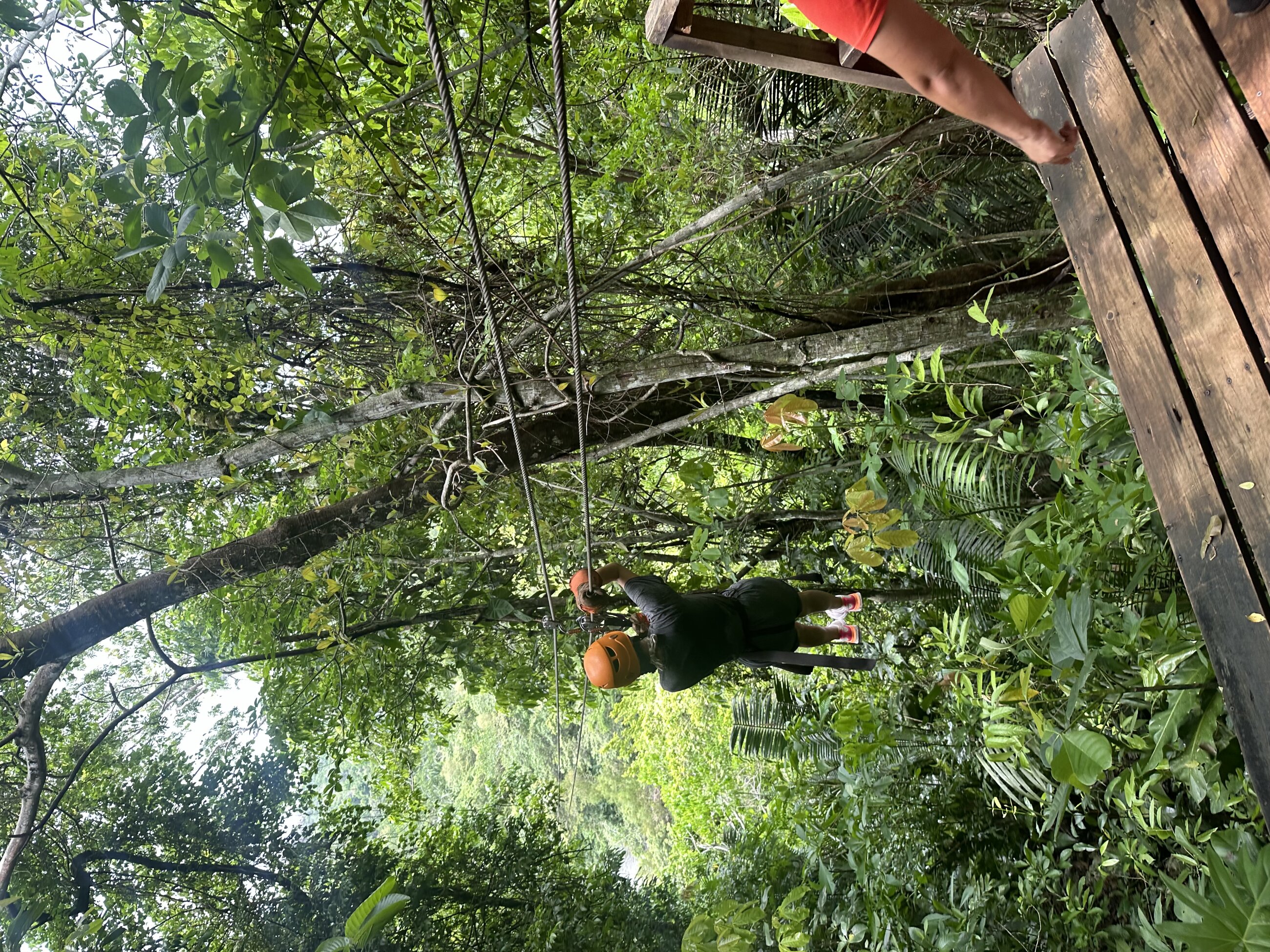 Zip lining in Belize