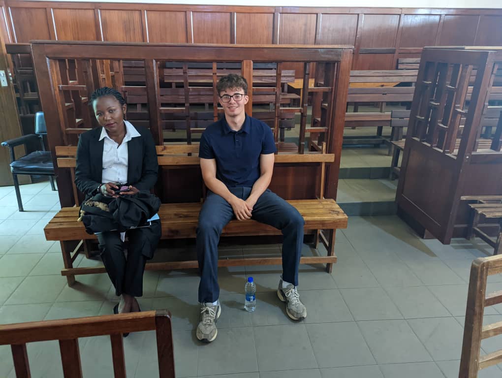 With the other intern from Malawi attending a case