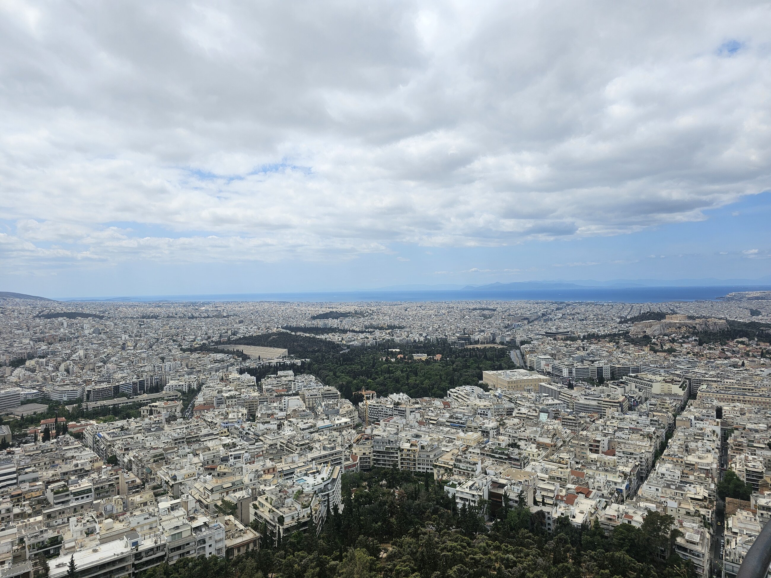 View of Athens from top of Lycabettus Hill