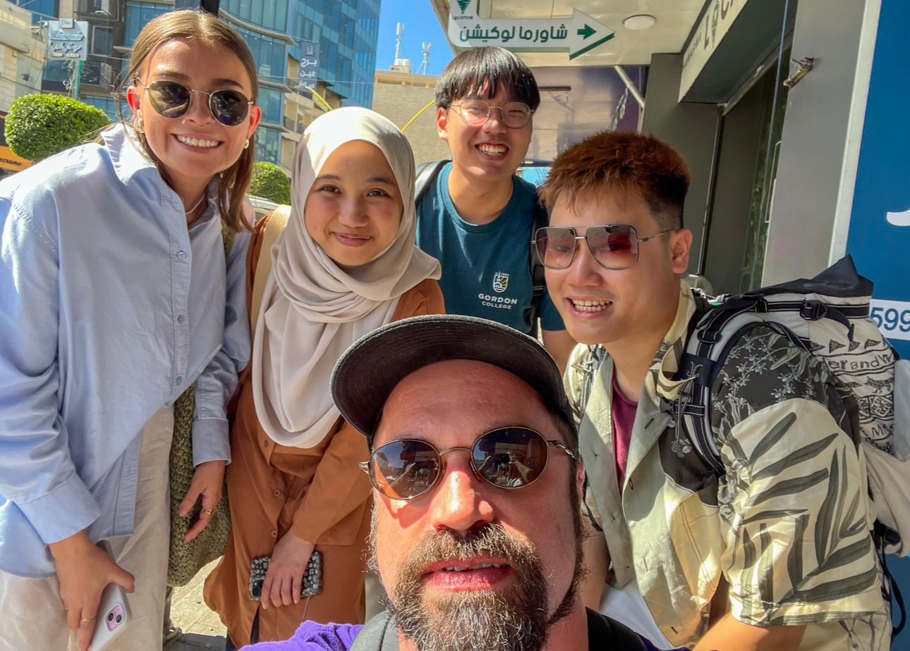 With other volunteers
