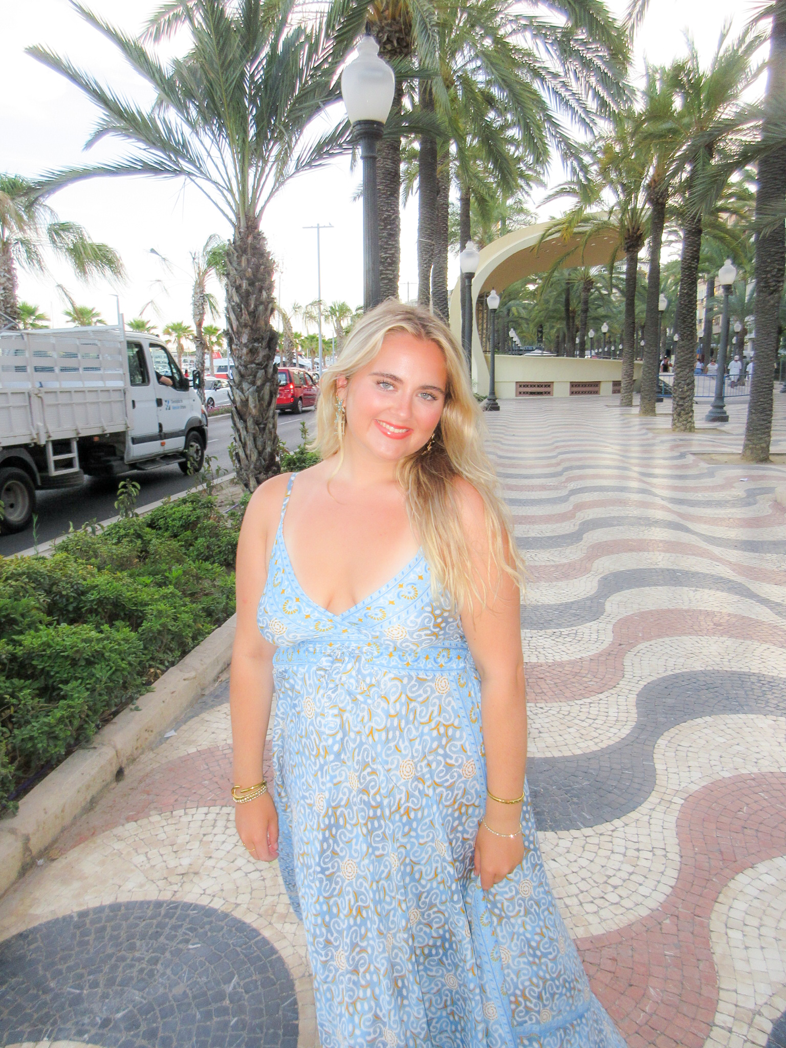 On the famous Explanada of Alicante