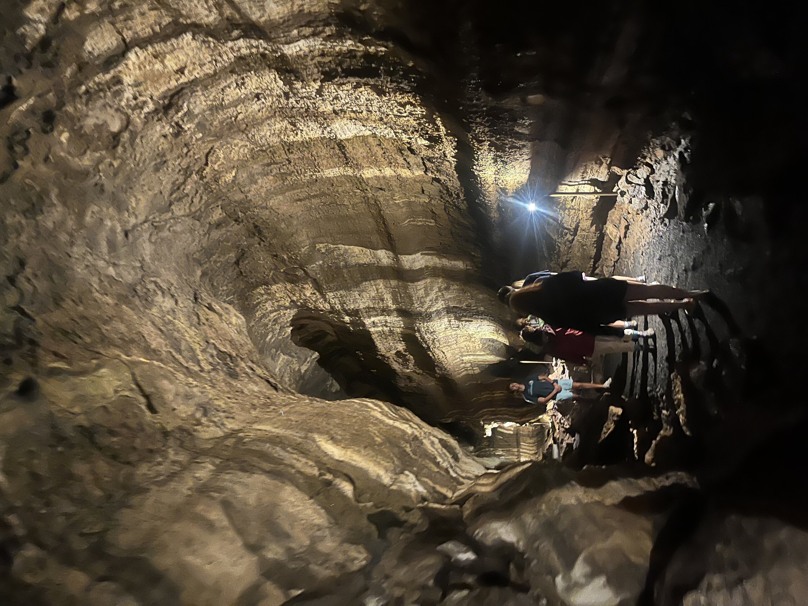 Exploring a lava tunnel!