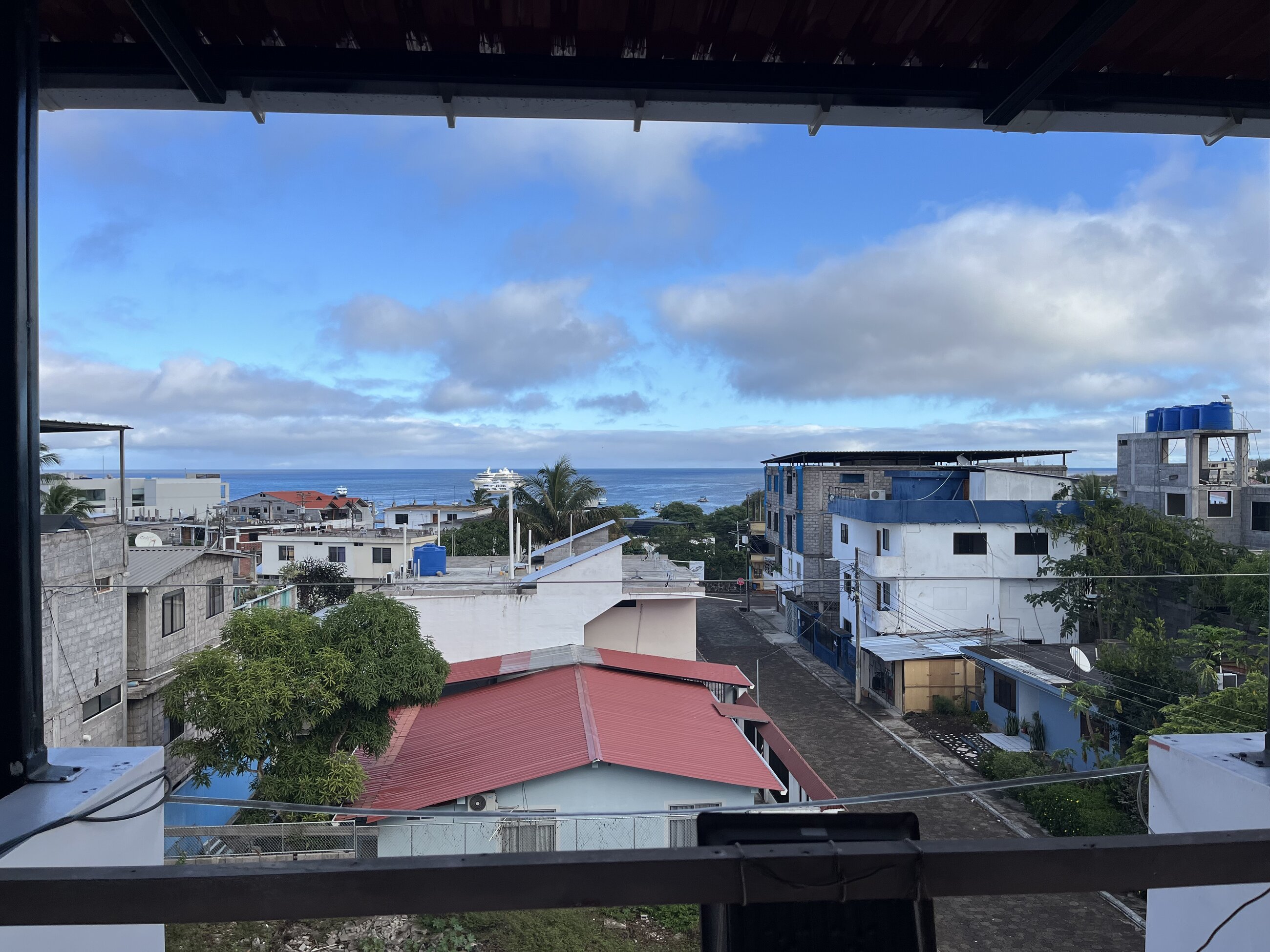The view from our hotel on San Cristobal!