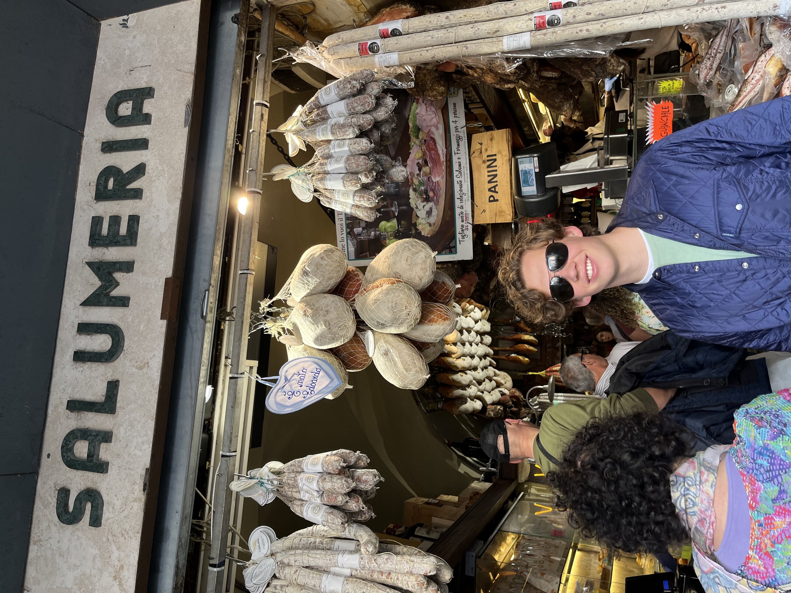 This is me outside a Salumeria near the Pantheon.