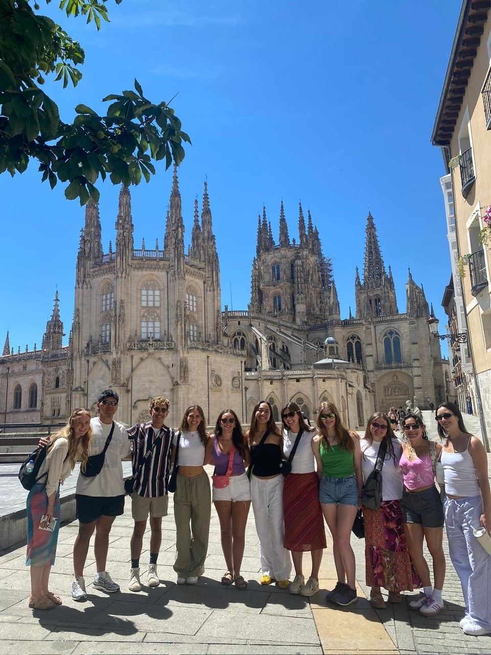 Our group in front of the Burgos Cathedral