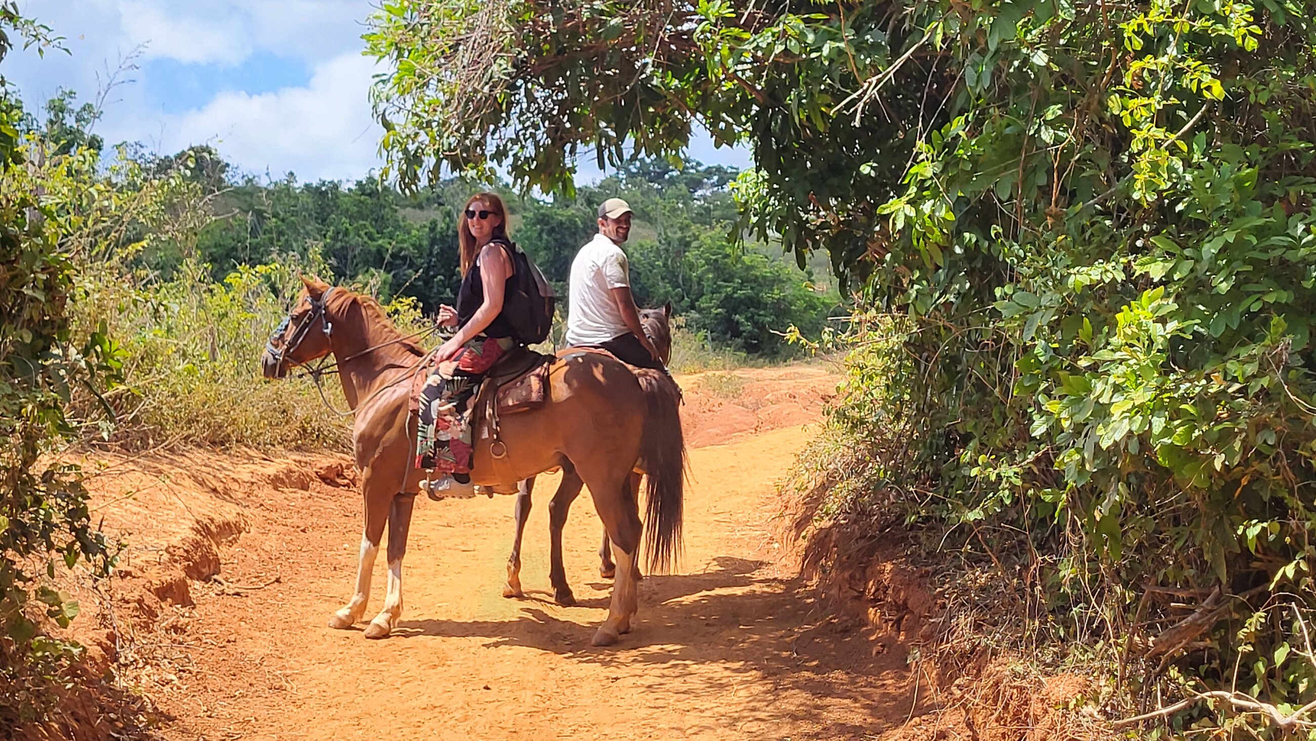 Riding to a local farm