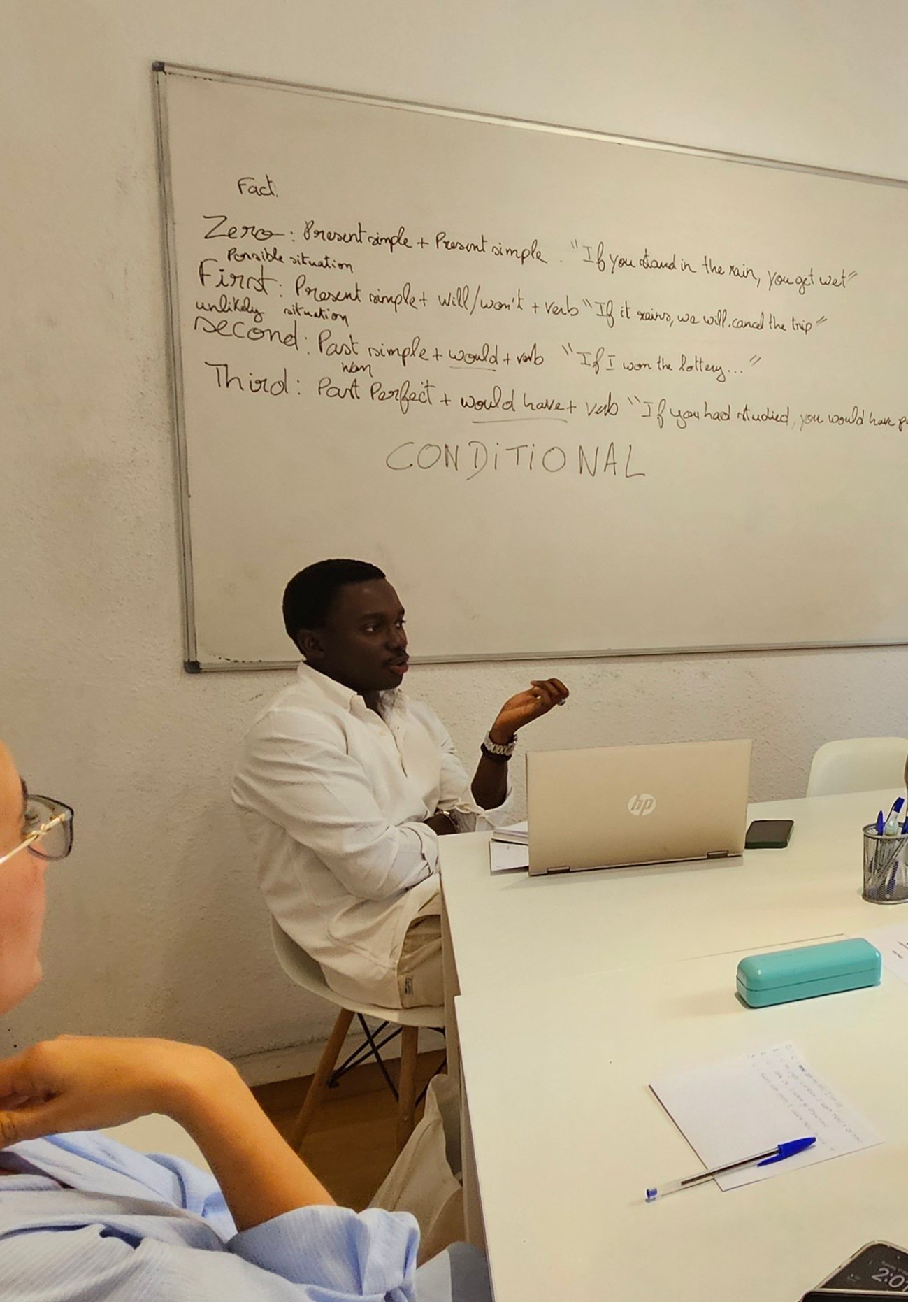 teaching an english class