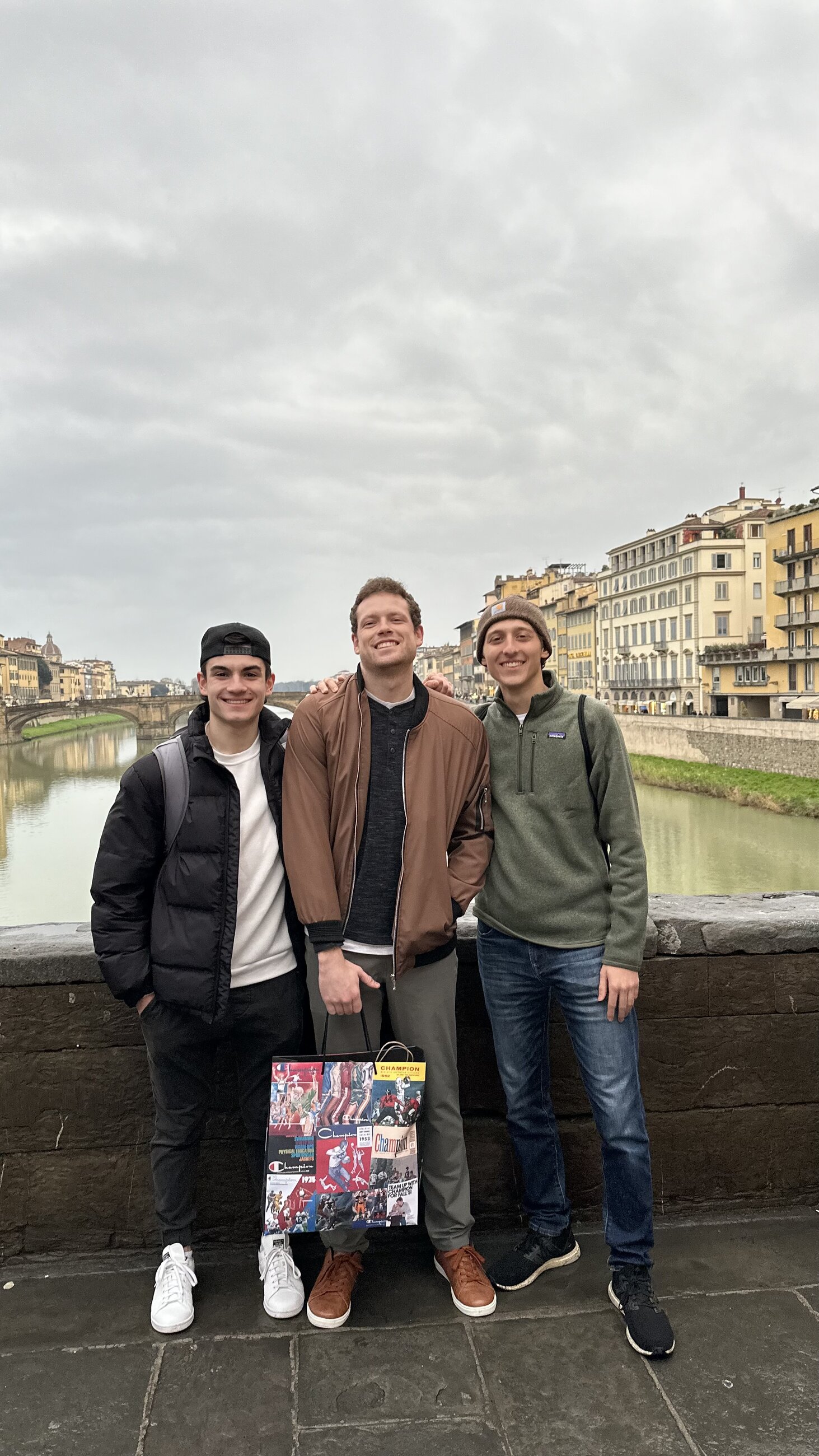 My friends and I on the Ponte Vecchio