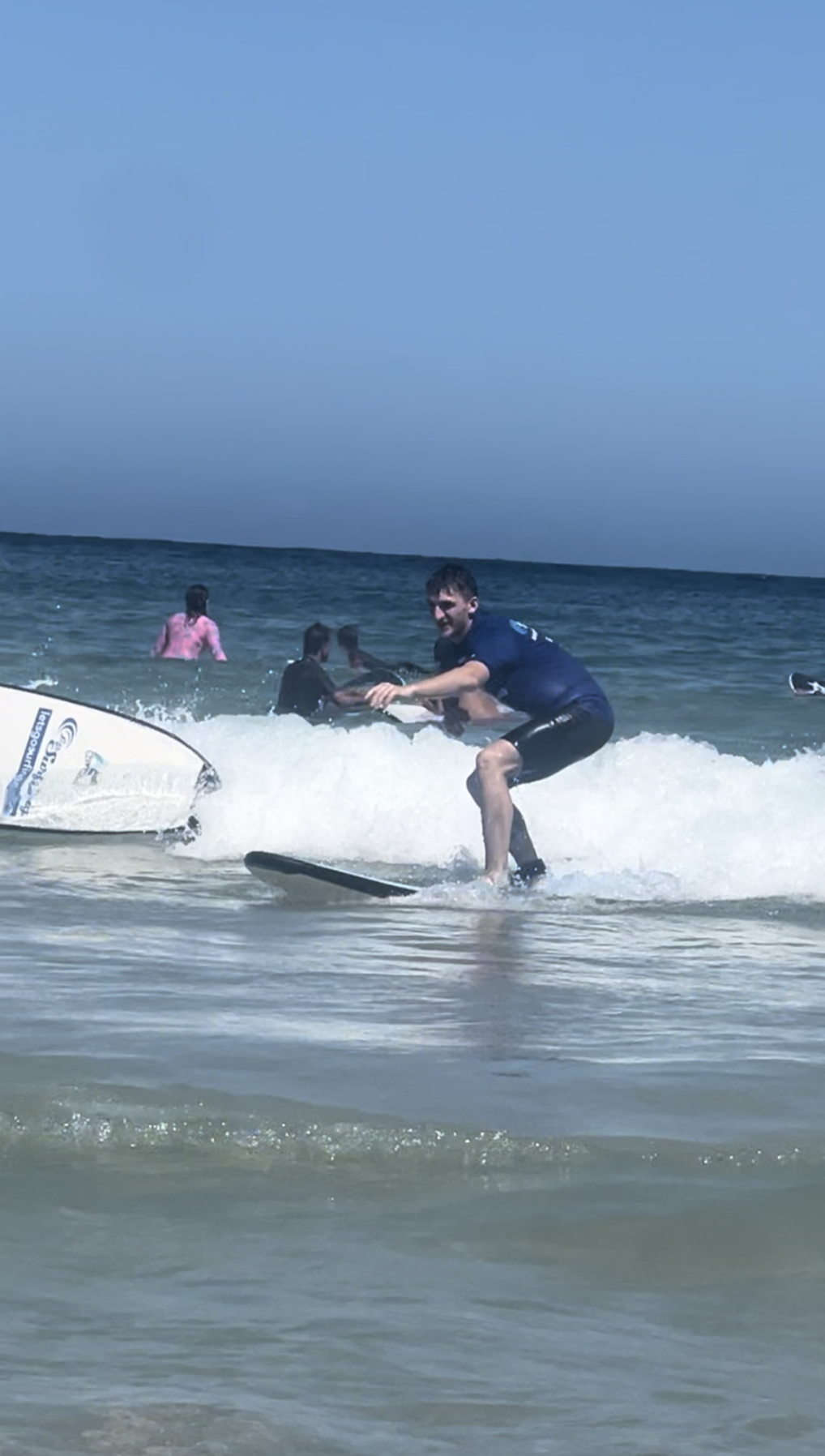 Surfing at Bondi Beach