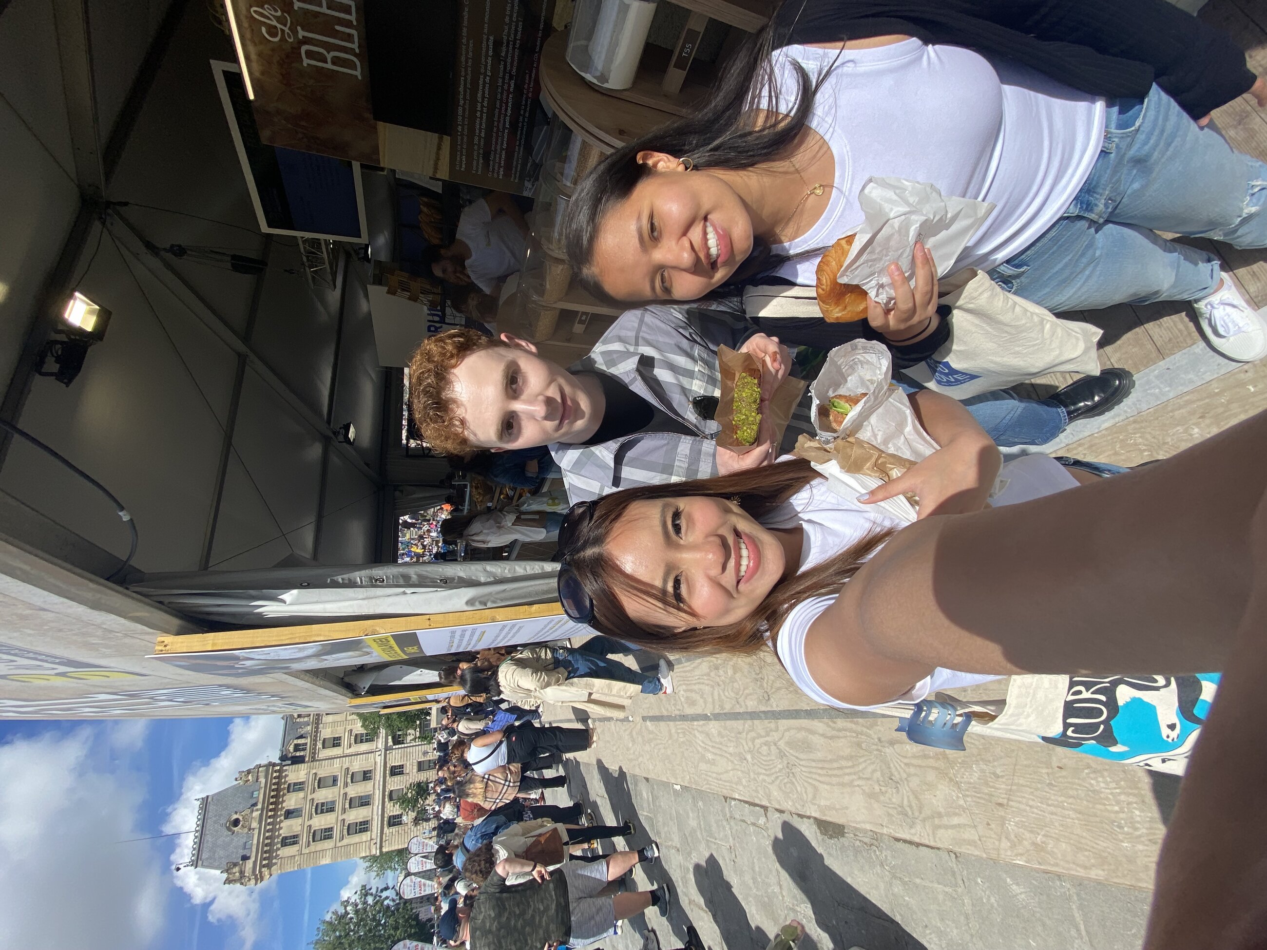 My friends and I at a Bread Festival in Paris!