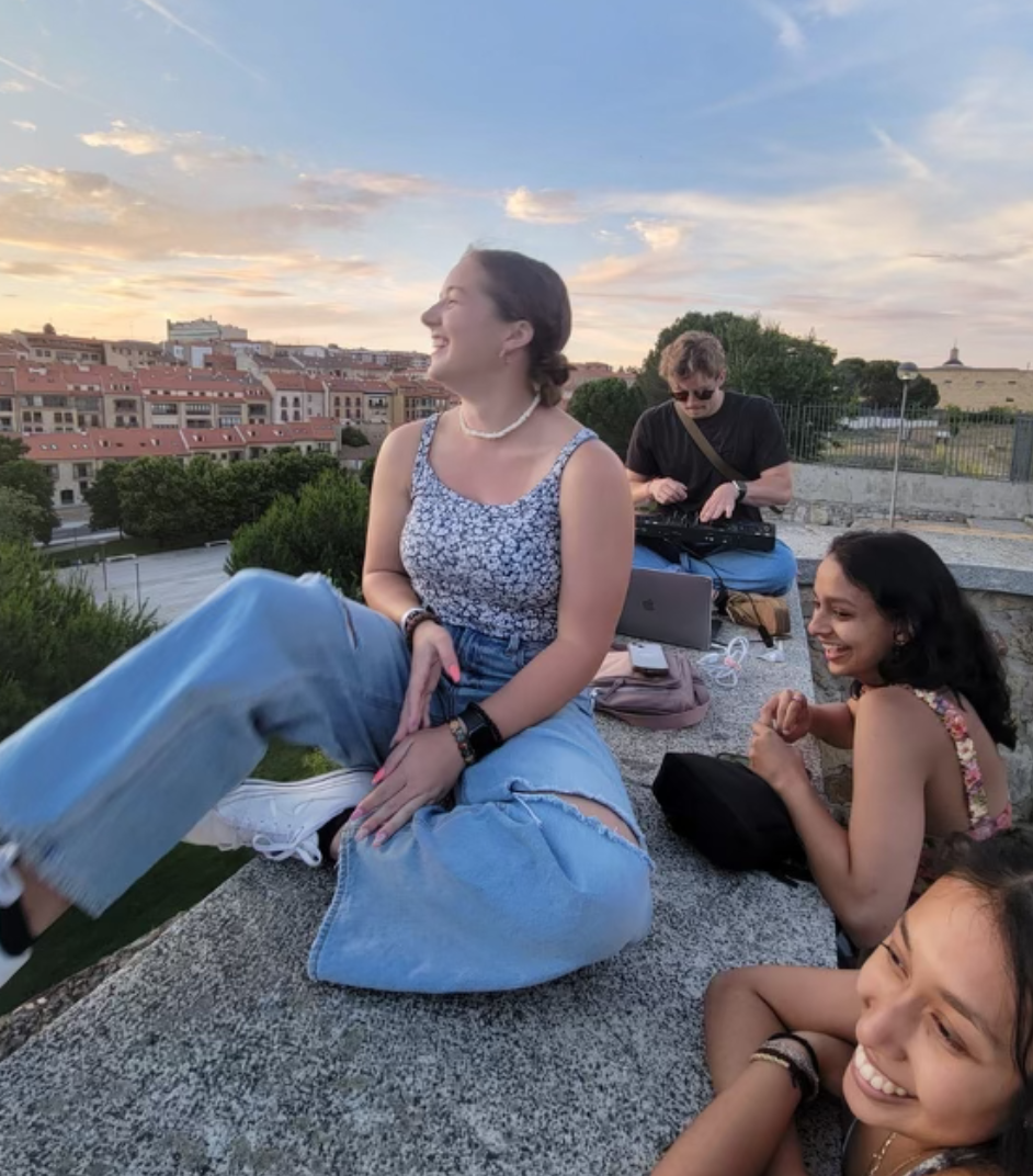My friends and I at our favorite sunset spot