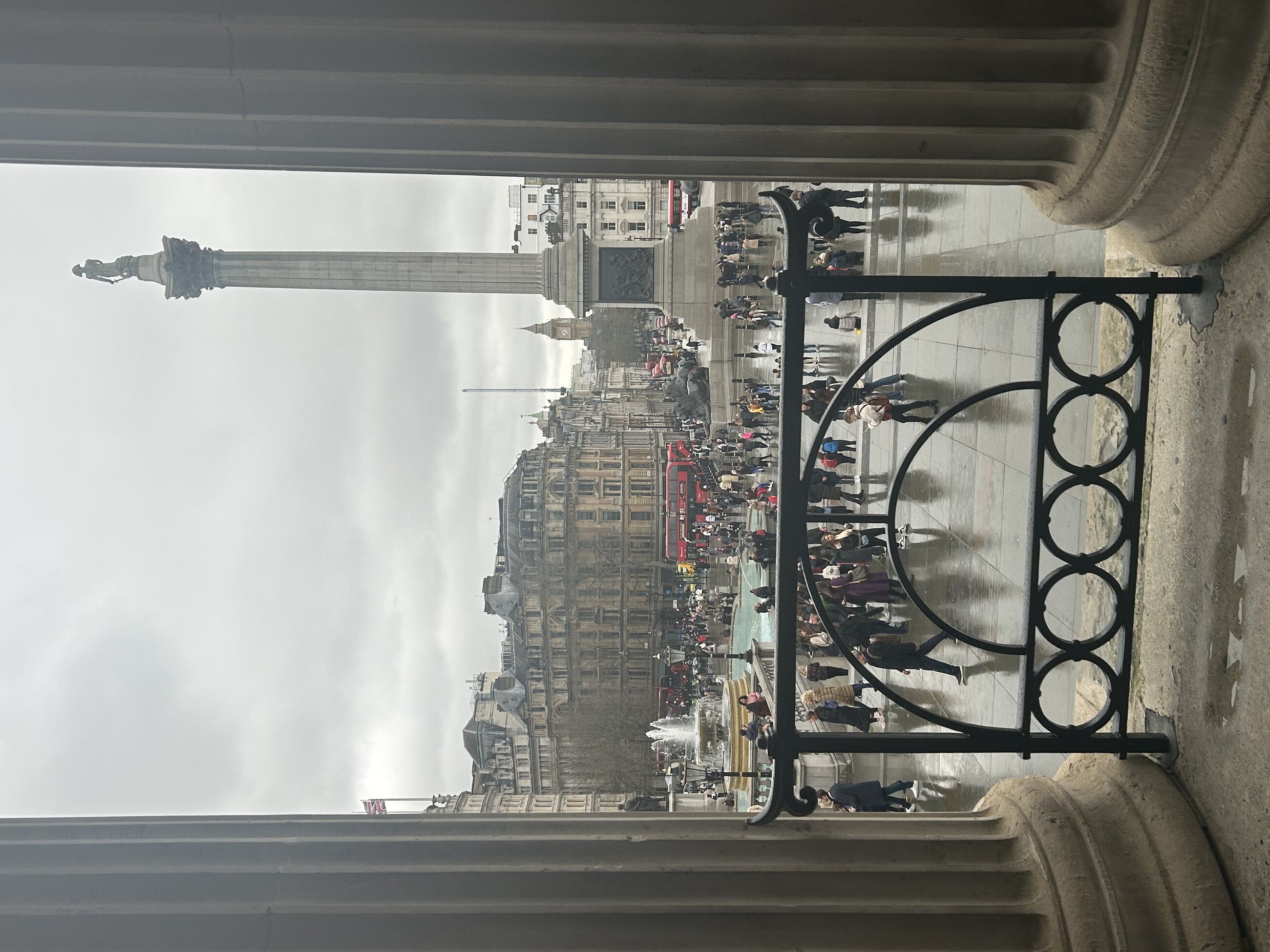 Trafalger Square through the National Gallery!