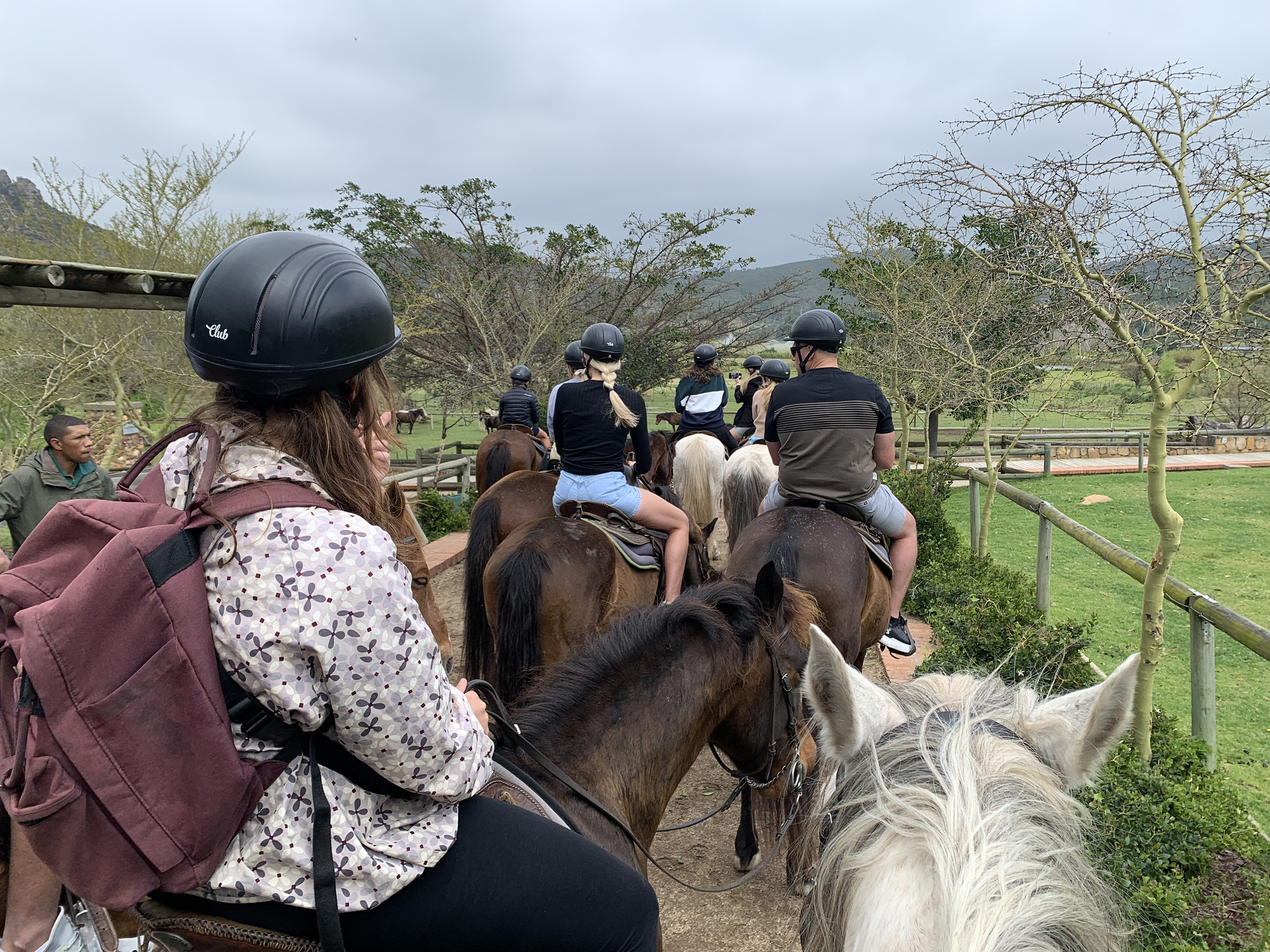 We went horseback riding through a game reserve with beautiful landscapes and wildlife