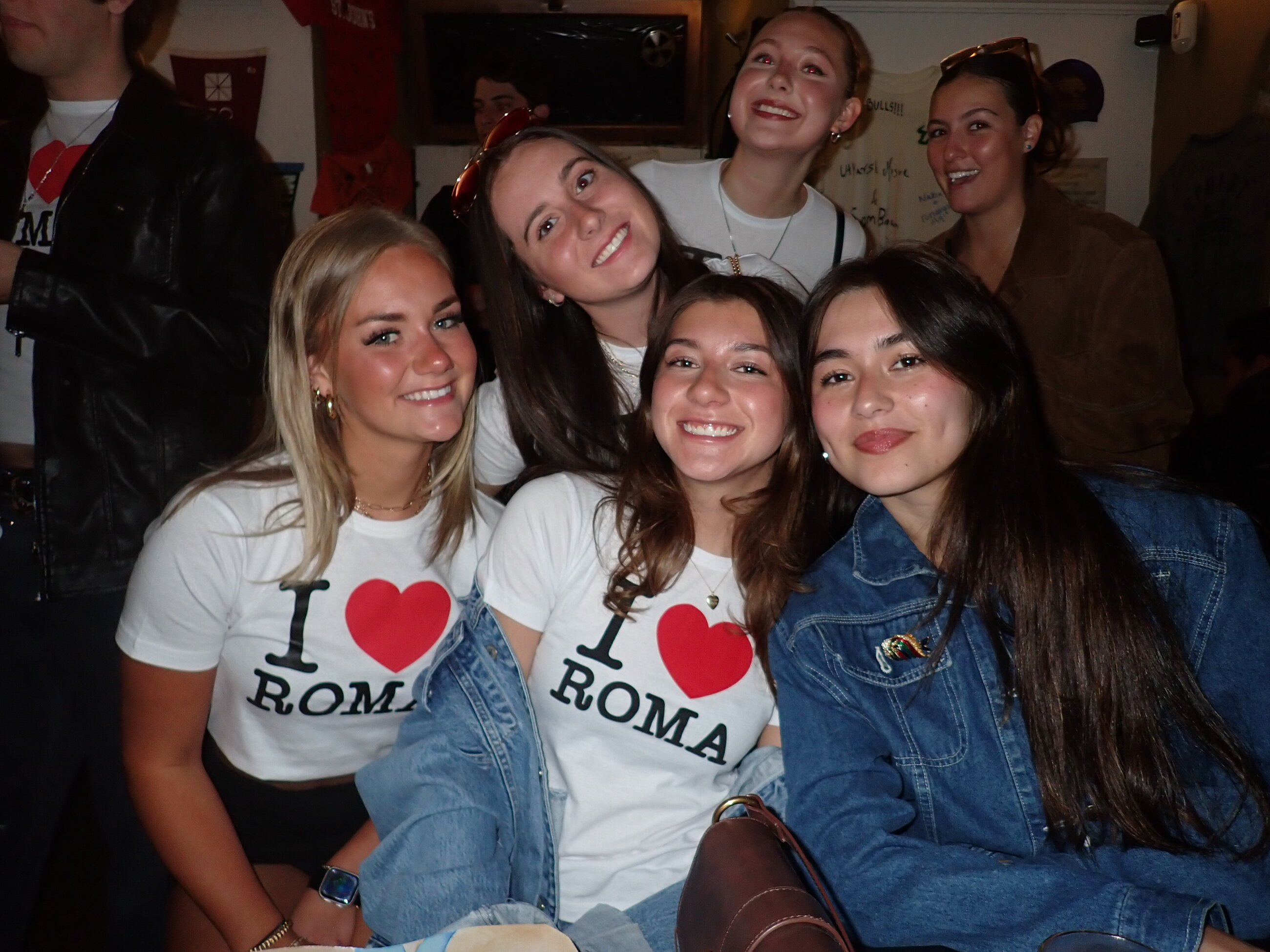Our last night together in Rome wearing our matching shirts!