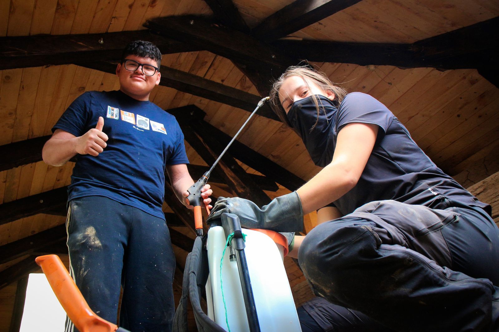 My experience building with adobe at Gina's house, a family from the local community.