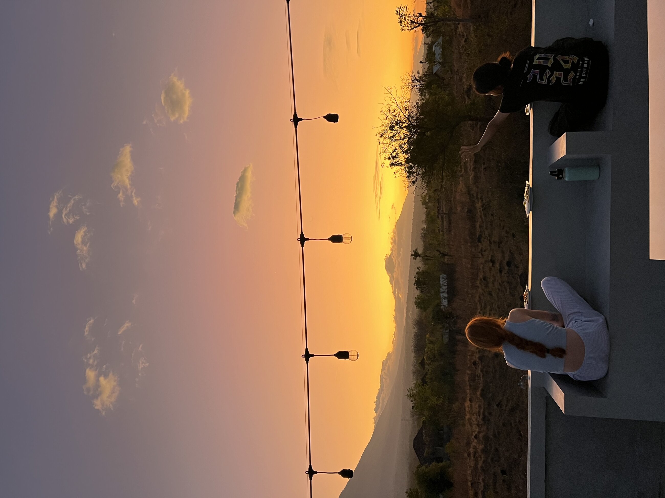 Sunset in Tulamben from the Homestay roof view