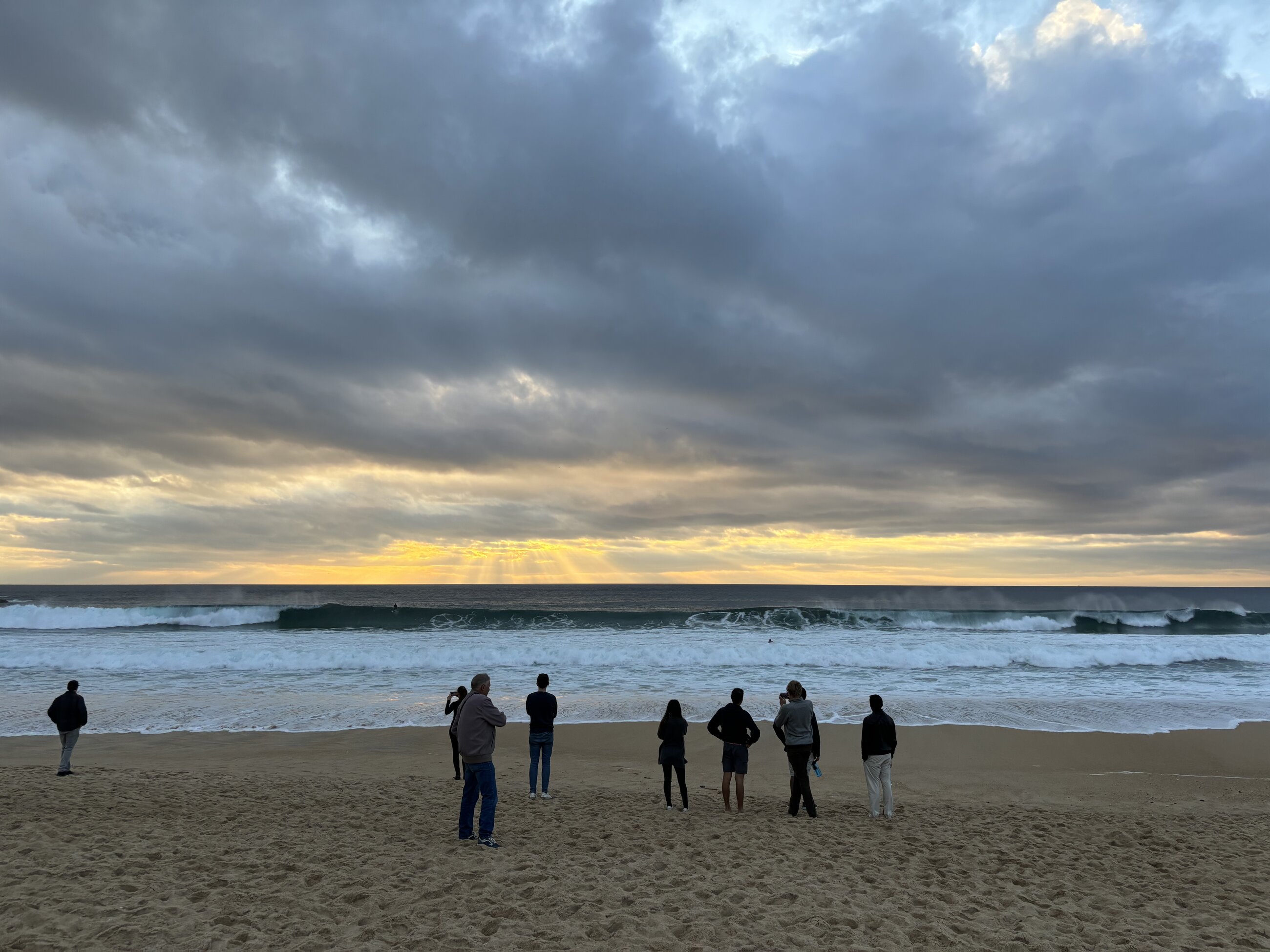 Watching the waves and sunset