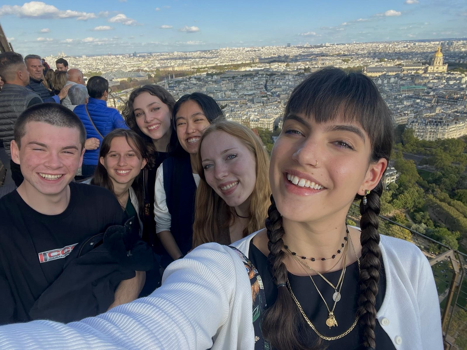 at the top of the effiel tower