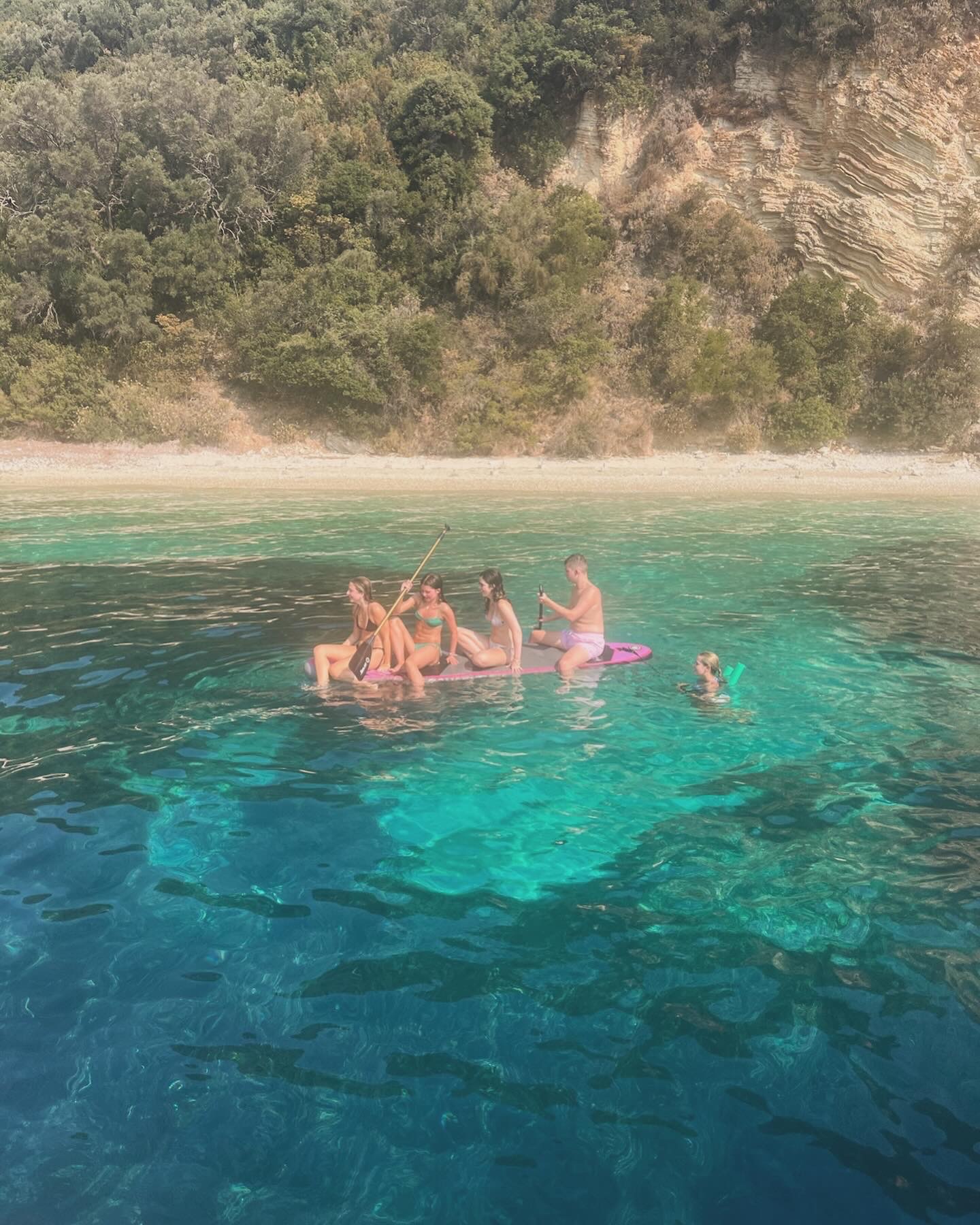 Swimming in the beautiful clear waters of Greece!