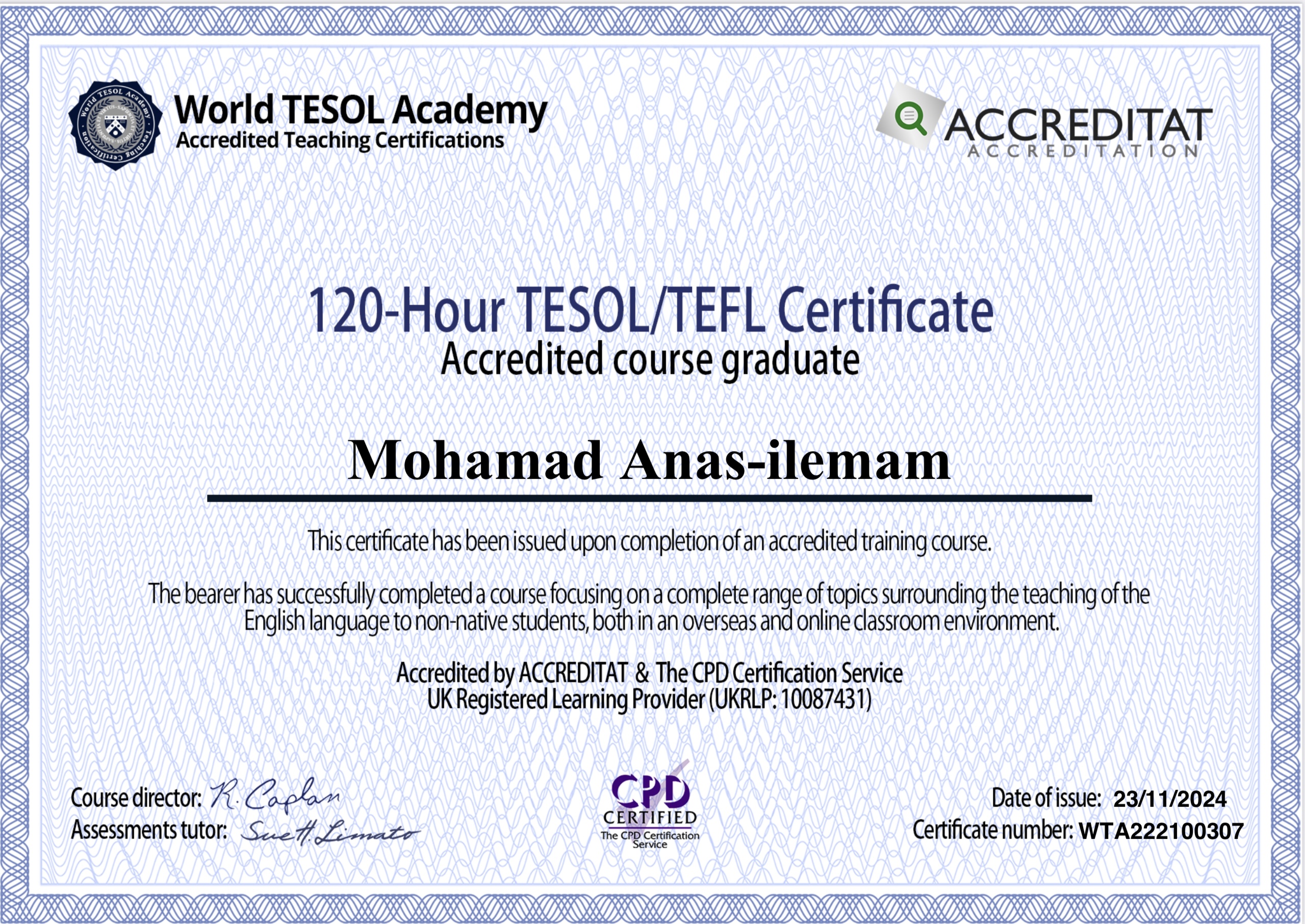My Certification