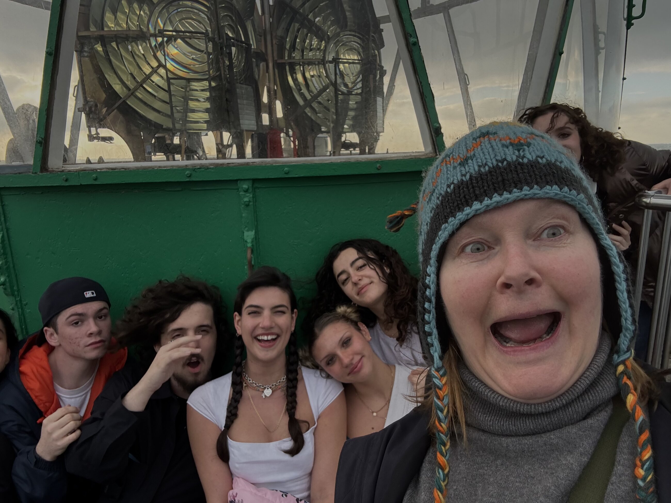 Us with the director Andrea at Phare de Gatteville