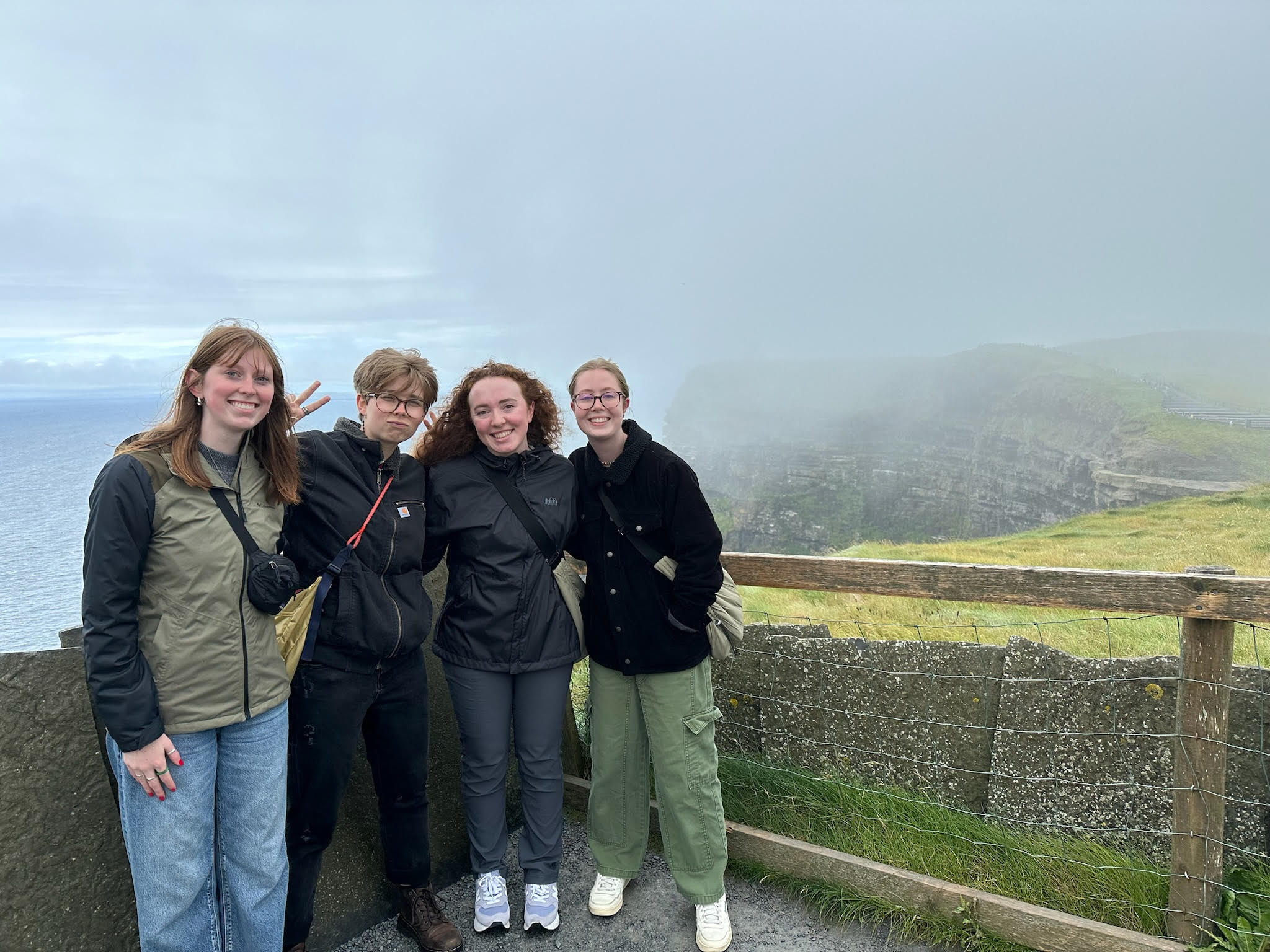 Friends I met on the program and I at the Cliffs of Moher